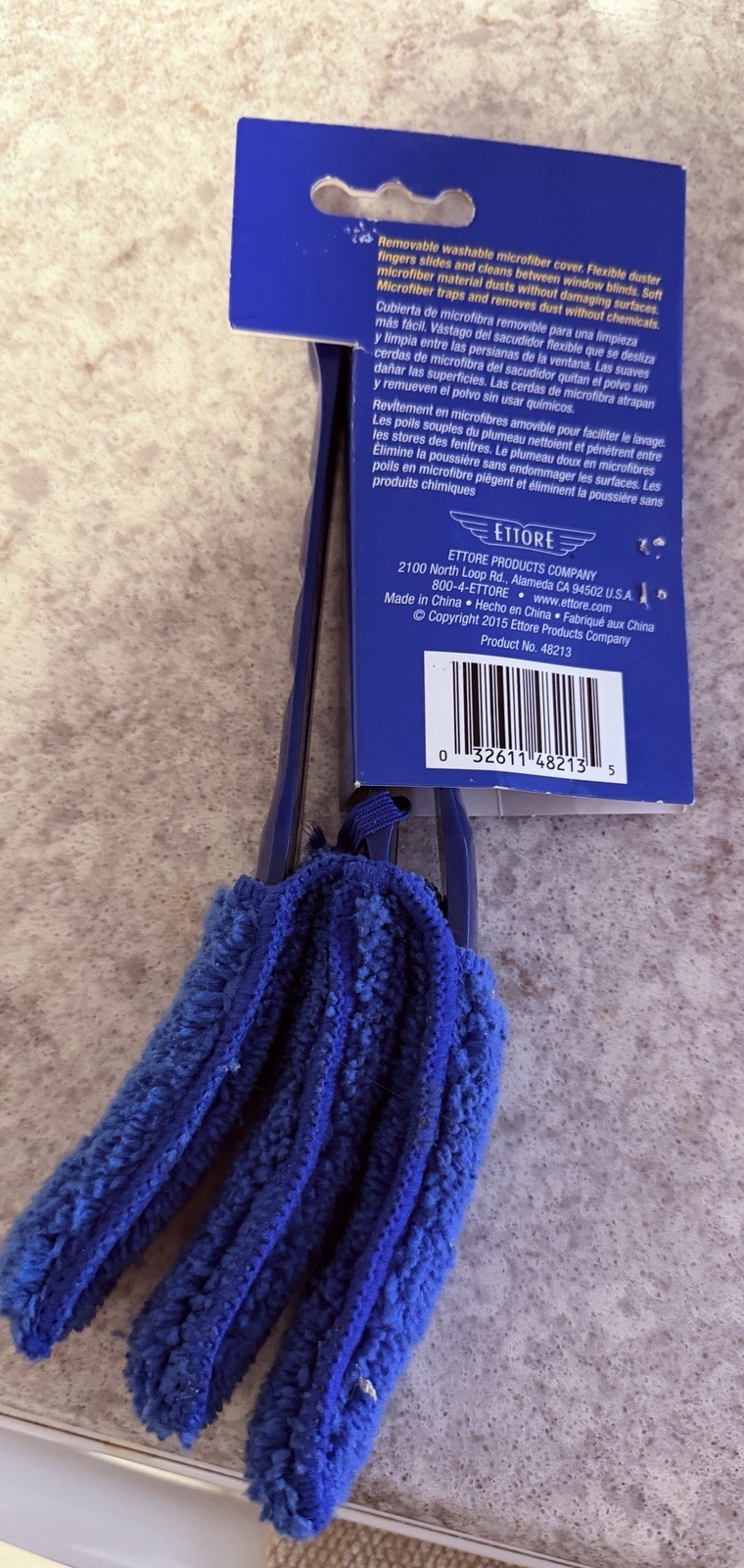 Ettore MicroSwipe Mini Blind Cleaner Duster 48213 Washable Microfiber Blue NEW