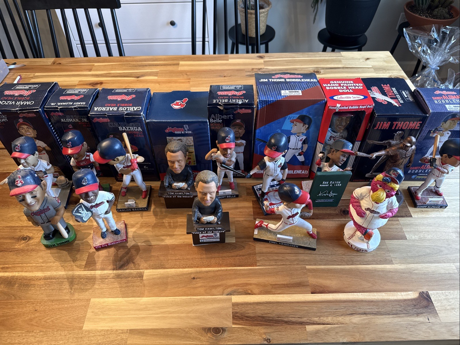 Cleveland Indians 15 Bobble Head Lot 1995 Belle Alomar Lofton Thome Slider Omar
