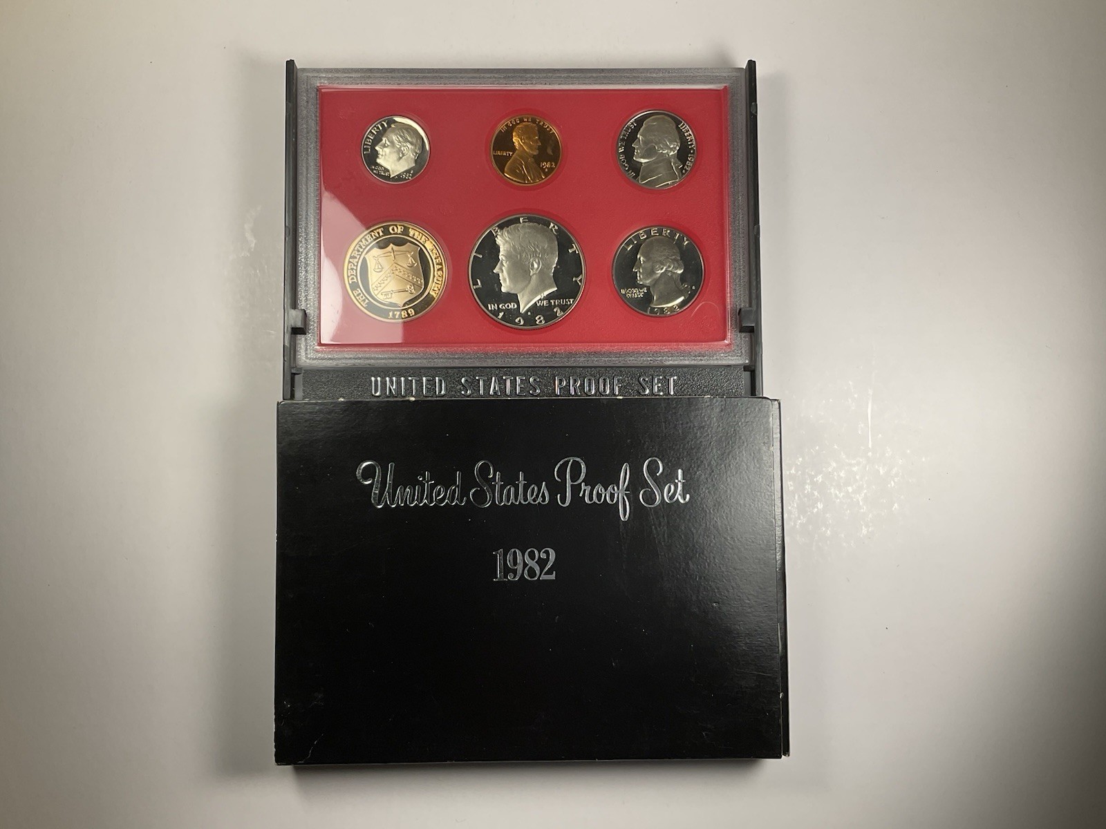 1982 S United States Proof Set Complete Clad 5 Coin Set In Box