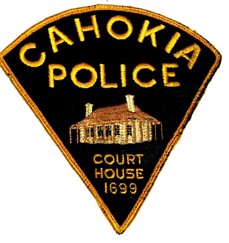 CAHOKIA – POLICE - ILLINOIS IL Sheriff Police Patch VINTAGE OLD MESH 5.5”