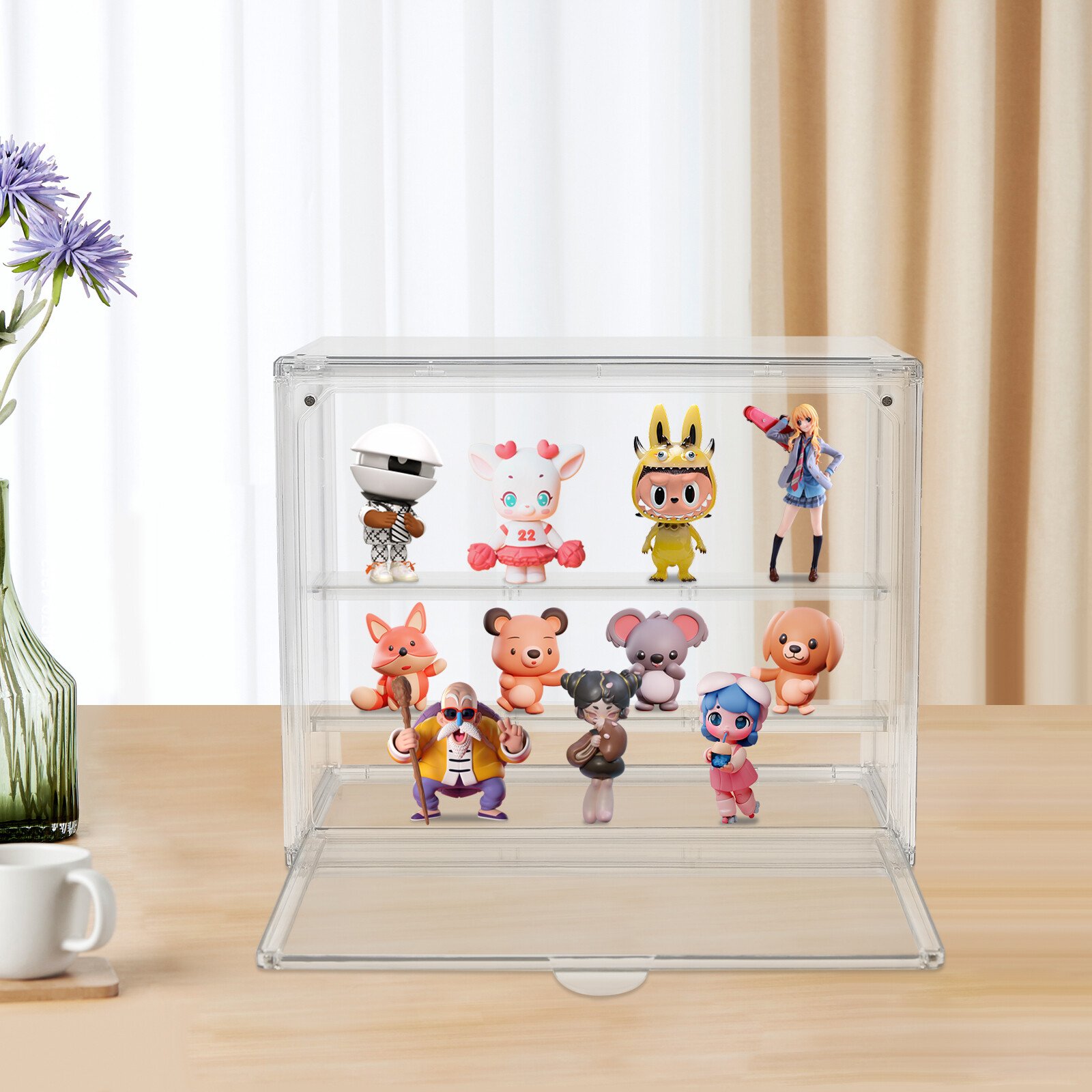 Clear 2-Tier PET Display Case Countertop Bread Cake Cupcake Storage