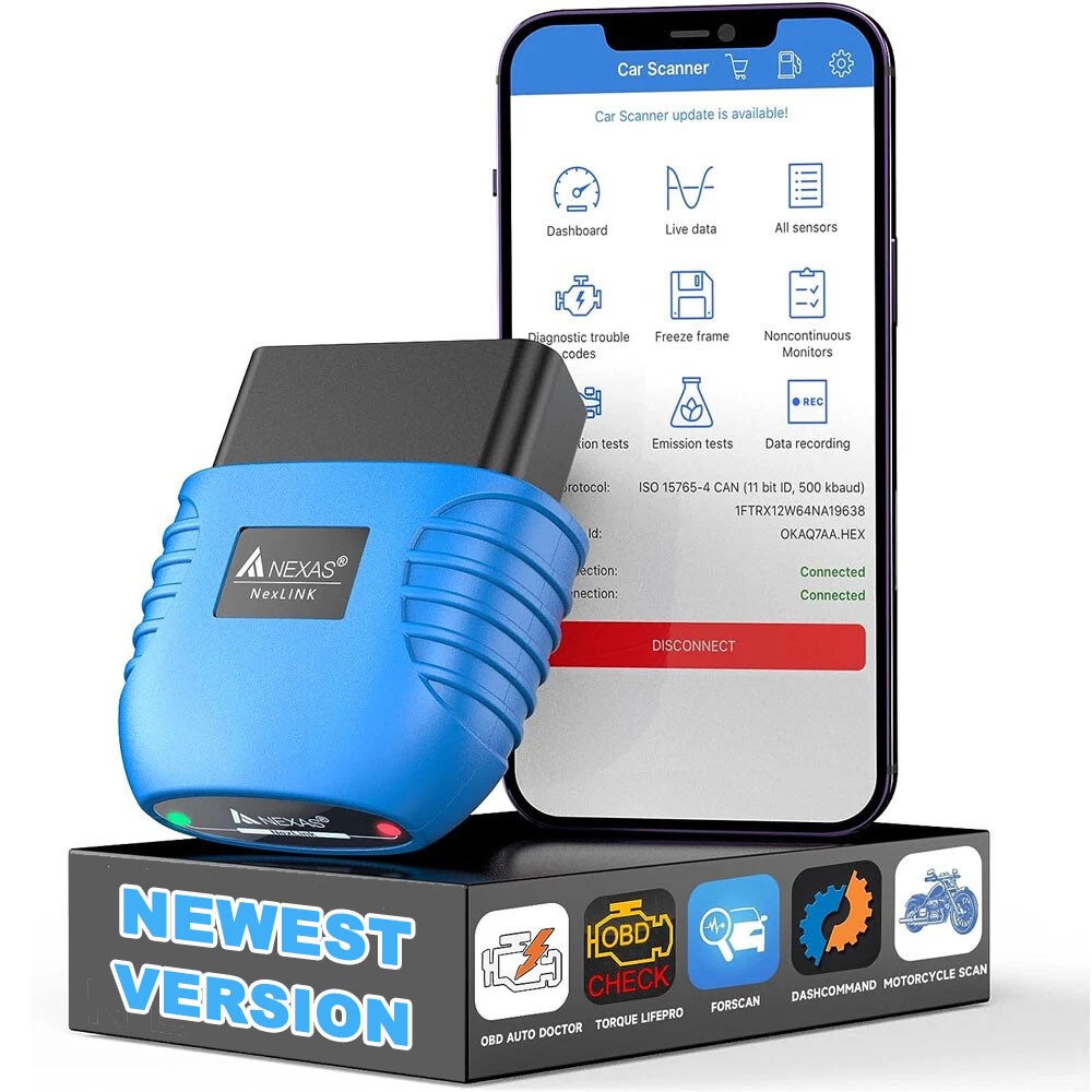NEXAS NexLink Car Bluetooth OBD2 Scanner Diagnostic Scan Tool for IOS Android