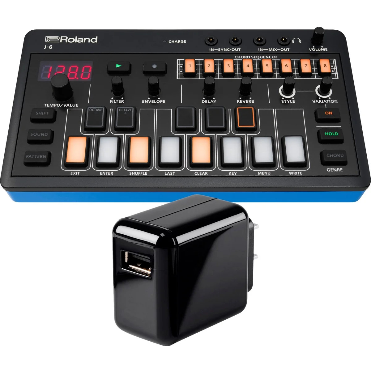 Roland Aira Compact J-6 Chord Synthesizer POWER KIT