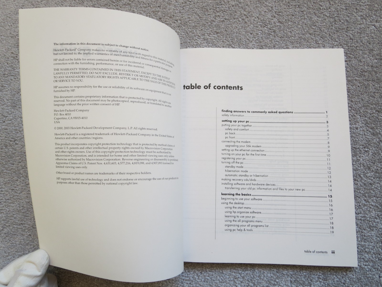 Computer Manual: . .HP Pavilion Home PC User Guide & Quick Setup Guide