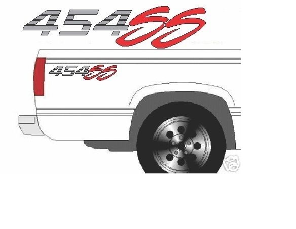 454 SS  Chevy 92-93 Style TRUCK BEDSIDE DECALS  w/ Color Choices FREE SHIP