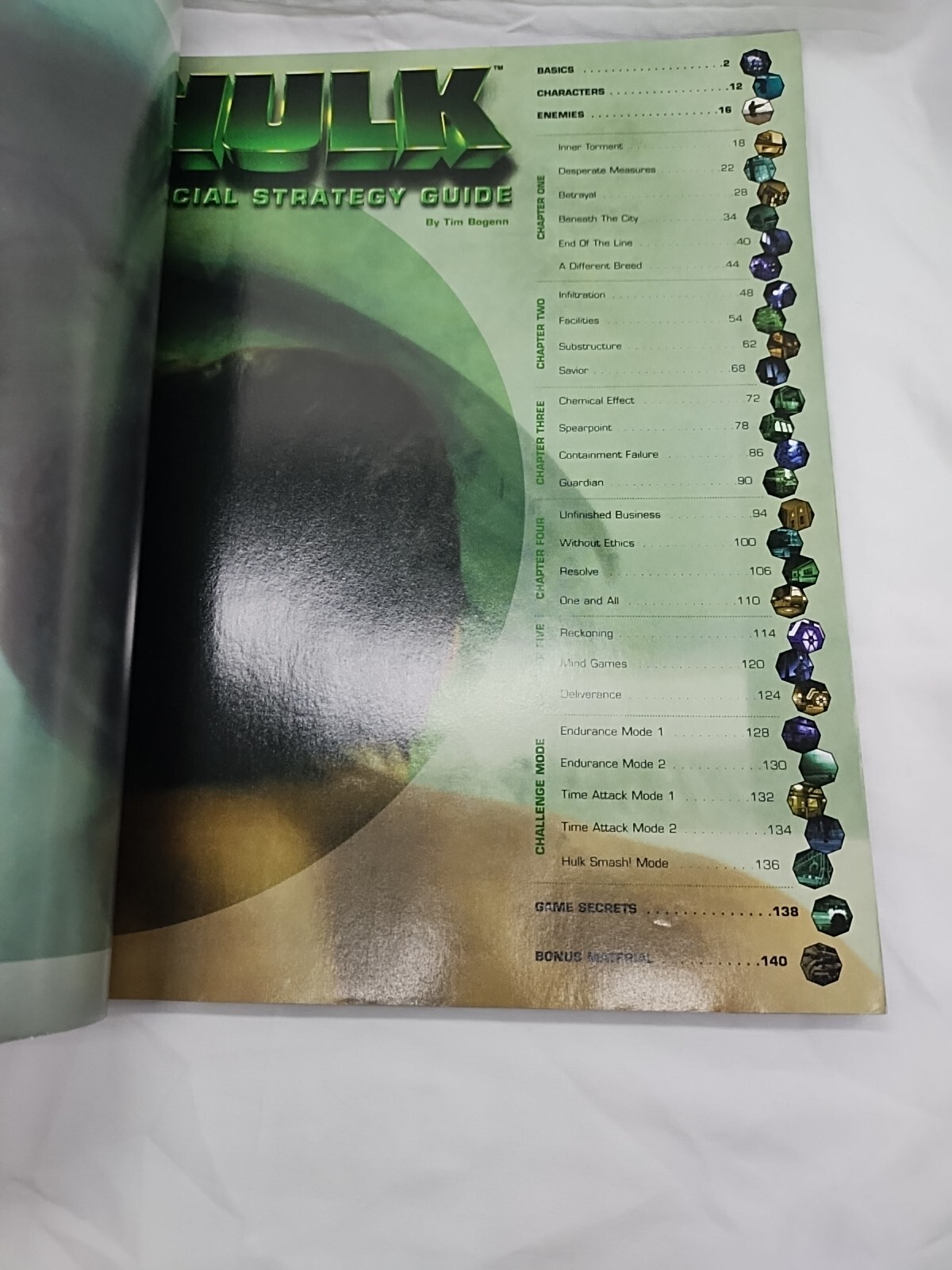 Hulk Official Strategy Guide Book With Poster Insert