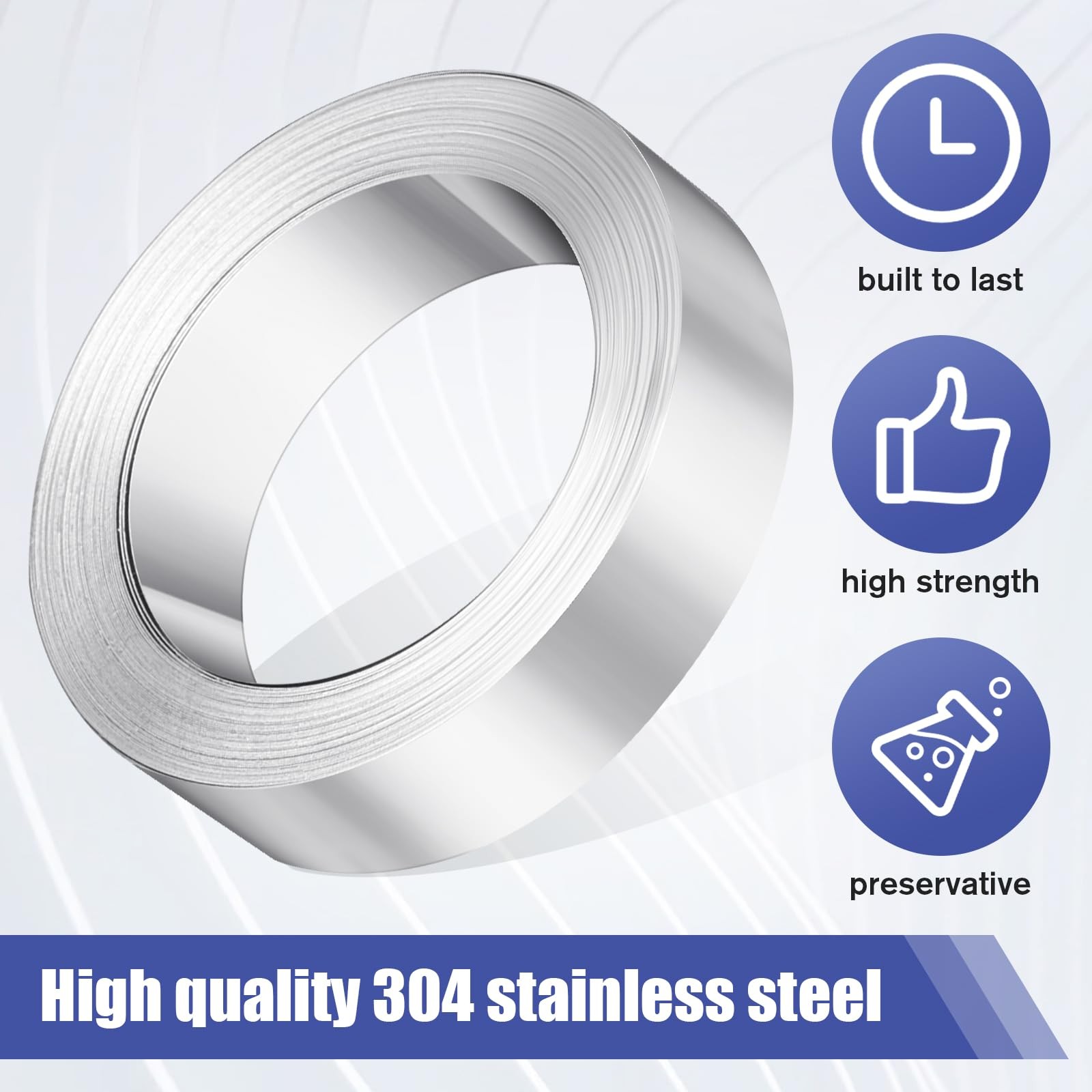 Yaocom 2 Pcs 1/2" x 21 ft Stainless Steel Embossing Tape Compatible with Dymo...