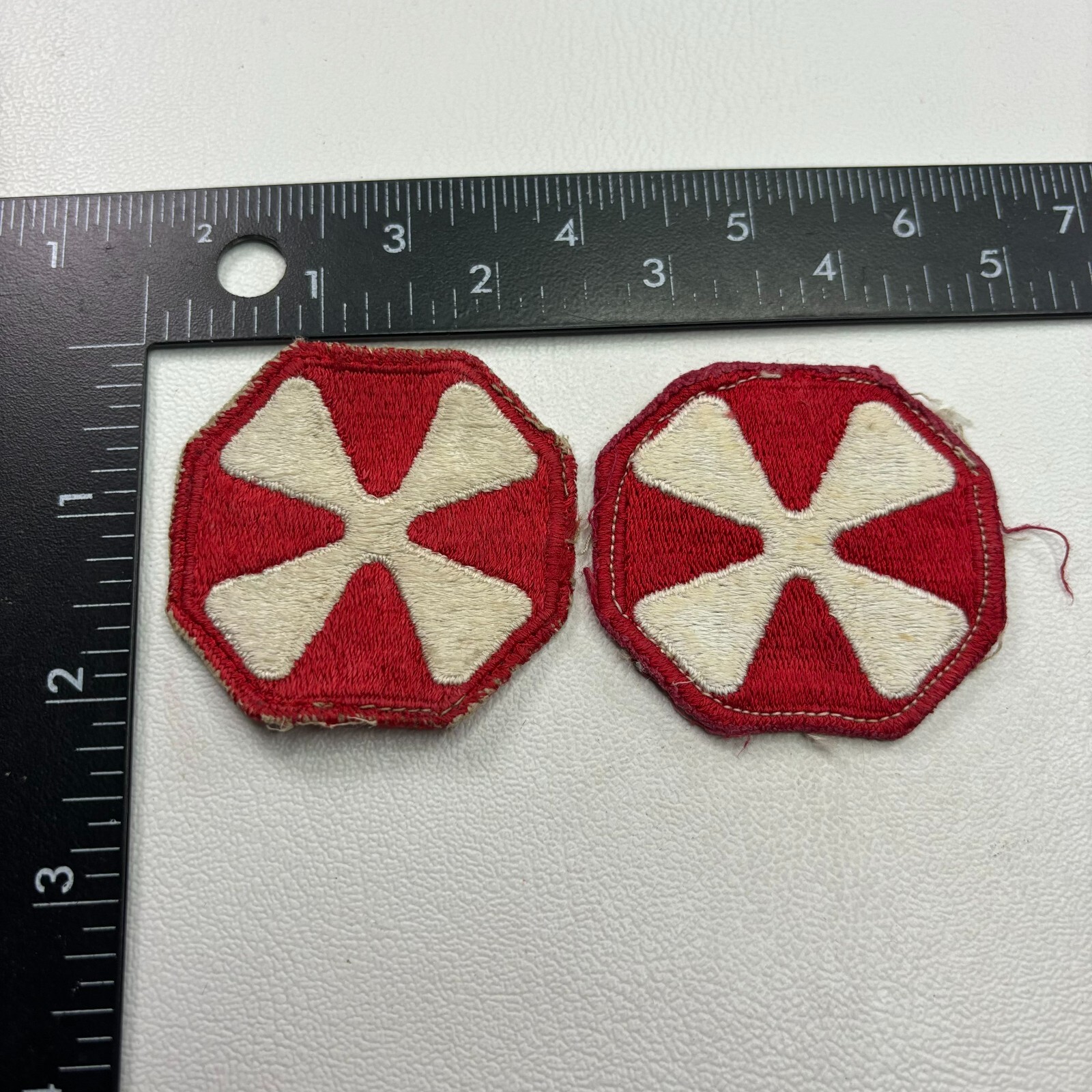 VINTAGE UNITED STATES 8TH ARMY 2 Patches Lot United States Army Patches 39RE