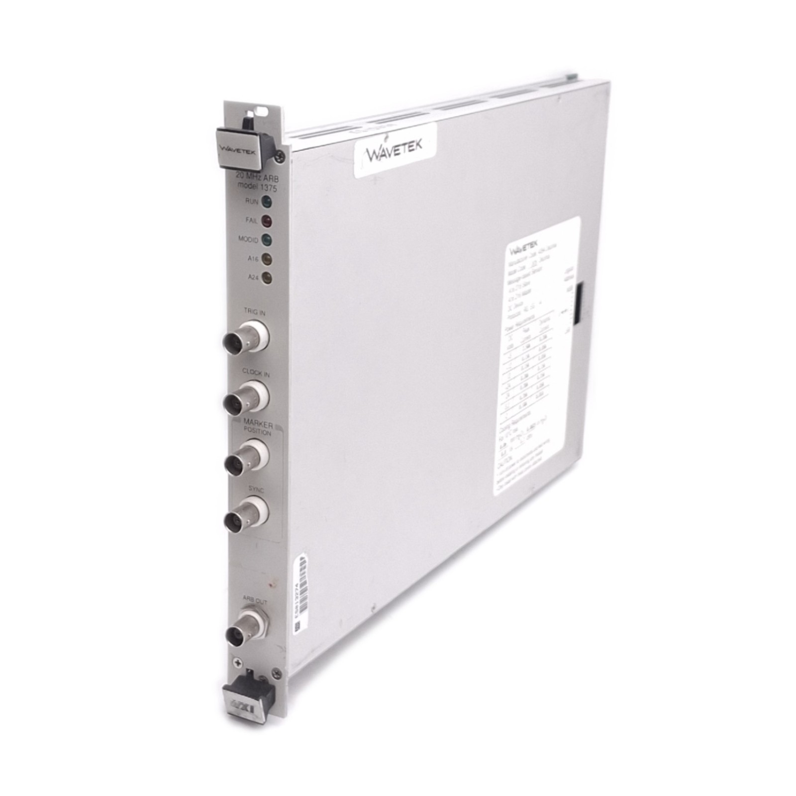 Wavetek 1375 1000-00-0611-01 Arbitrary Waveform Generator VXIbus Module 20MHz