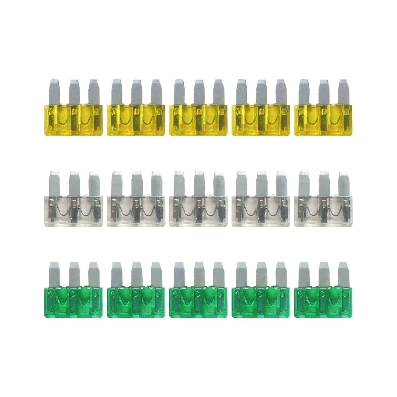 Micro 3 Fuse Automotive Fuses, 15PCS 20A-30A 3 Prong Micro Blade Fuse | High ...