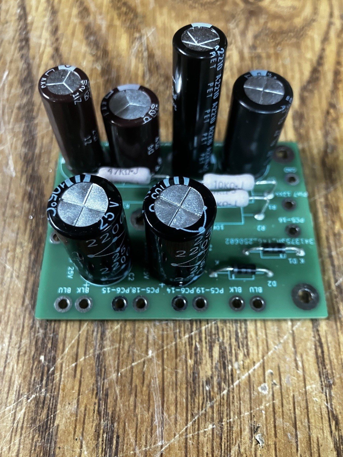 Dynaco PAS-2 PAS-3 power supply capacitor board assembled