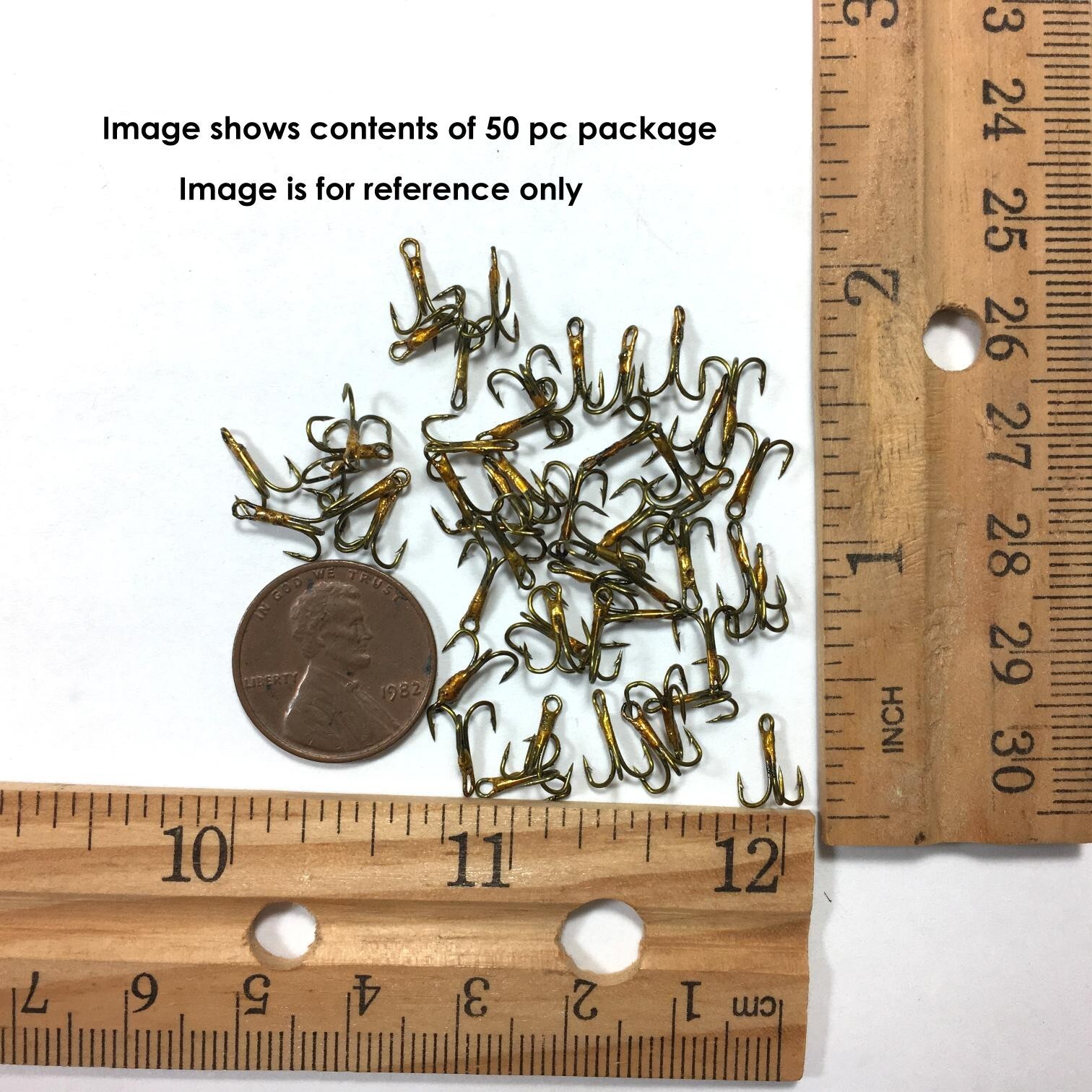 #18 Treble Hooks 98 - 101 pcs (Bronze) color size small standard round bend