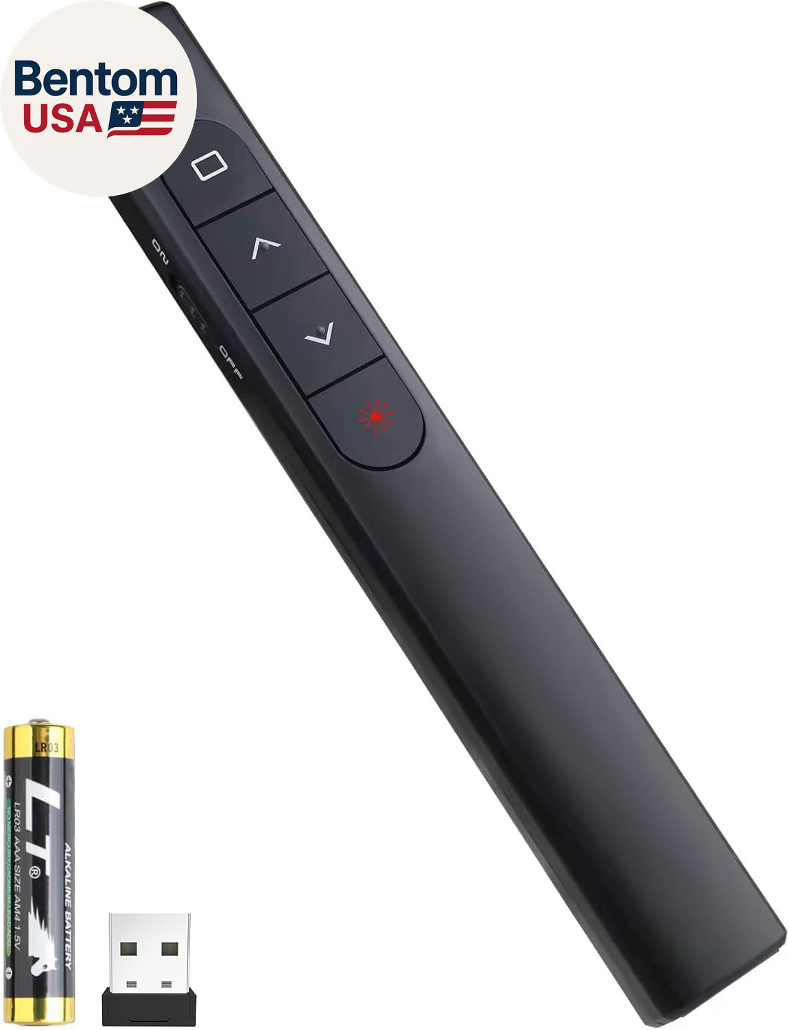 Wireless Presenter Remote, Presentation Clicker with Hyperlink & Volume Remote C