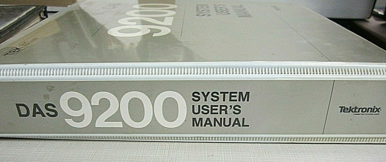 Tektronix Logic Analyzer DAS 9200 SYSTEM USER MANUAL 070-5957-04