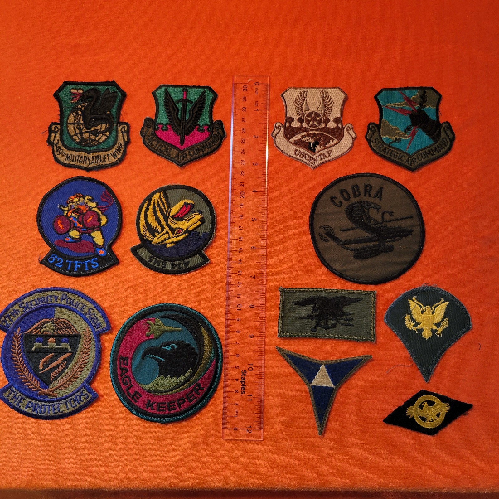 Lot 8 AF and 5 Army subdued Military Patches