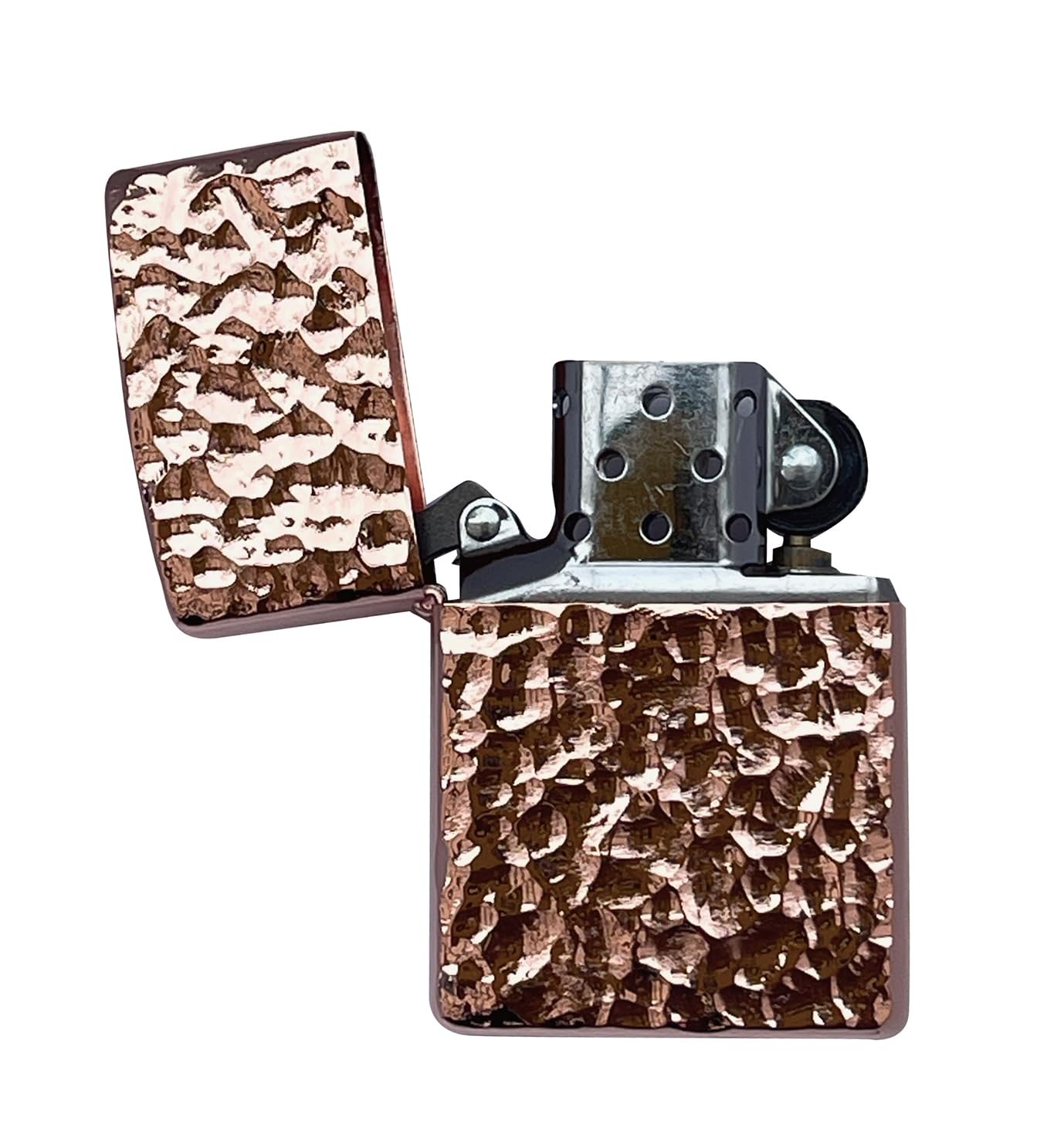 ZIPPO Copper Plated Oil Lighter Double Engraved Brass Windproof New in Box