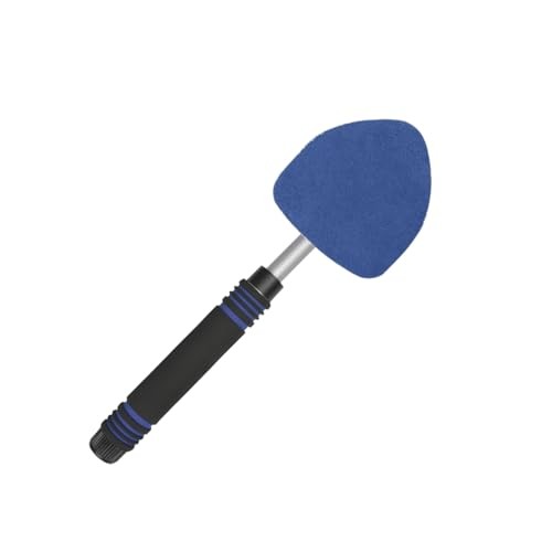 HZEL Car Windshield Cleaner Tool with Extendable Handle, Vehicle Triangle Blue