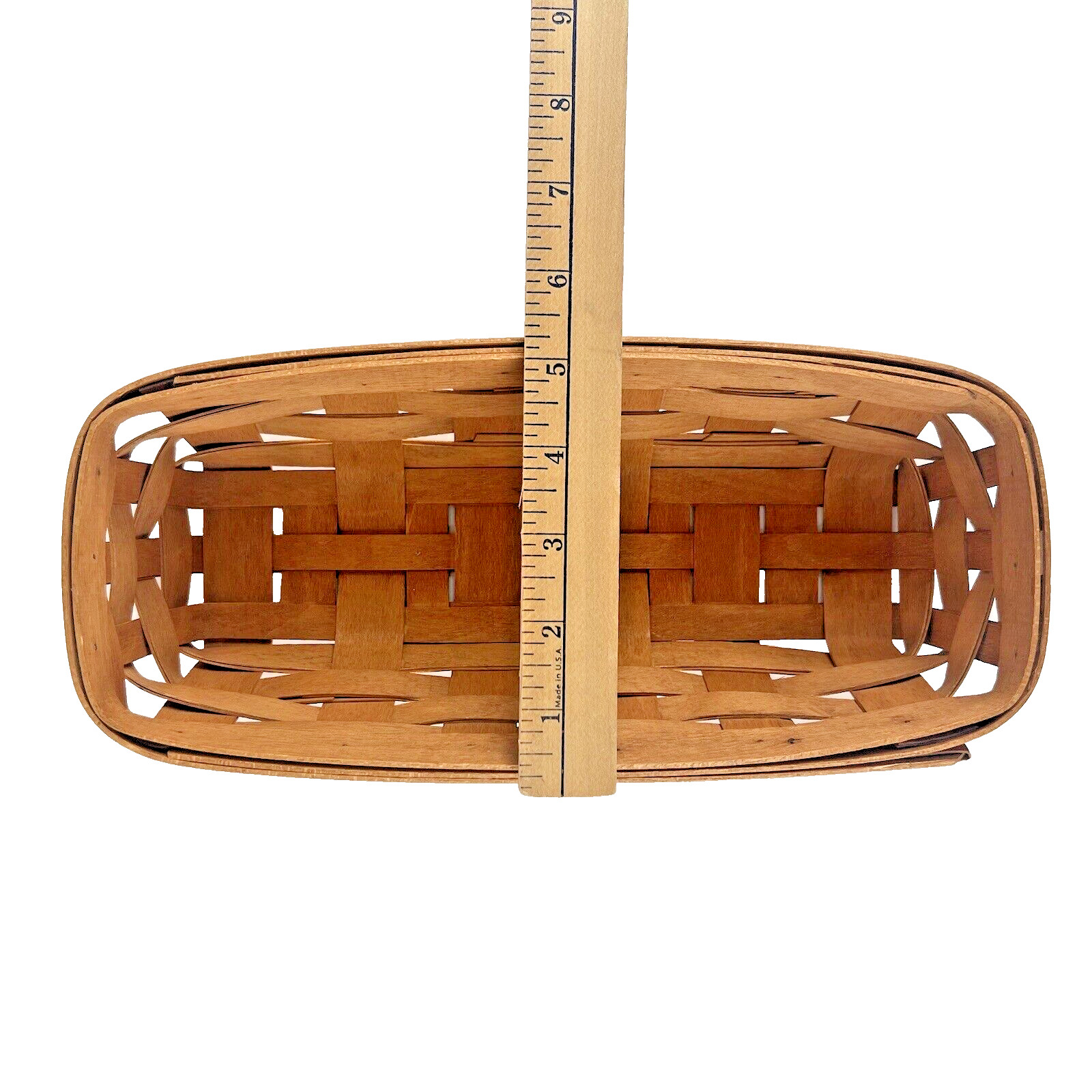 🧺 VTG 1992 Longaberger Basket Rectangular Wood Handwoven Signed USA 🇺🇸