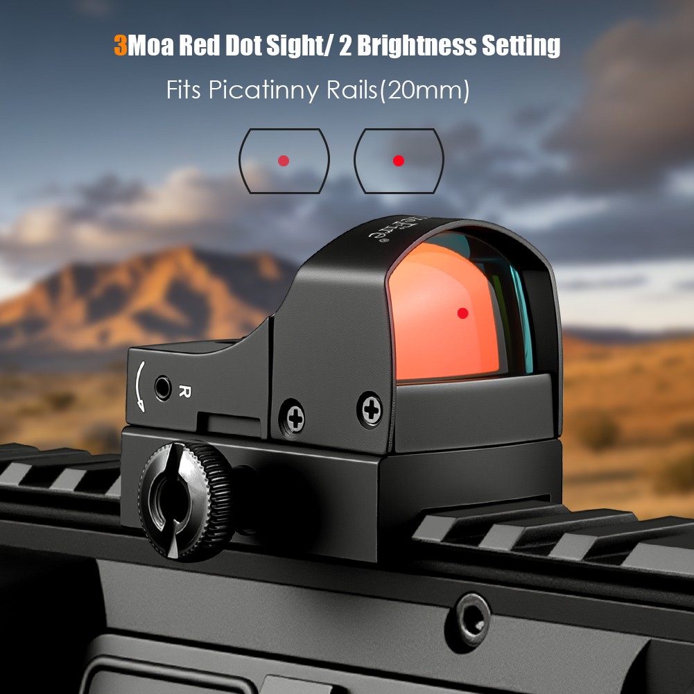 Red Dot Sight Compact 20mm Rail Scope Mount Optical Rifle Scope Fit AirSoft