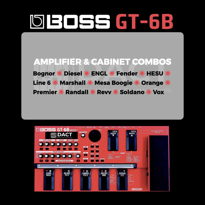 Boss GT-6B Bass Guitar Multi-FX Presets Library (50 Presets) - Instant Access