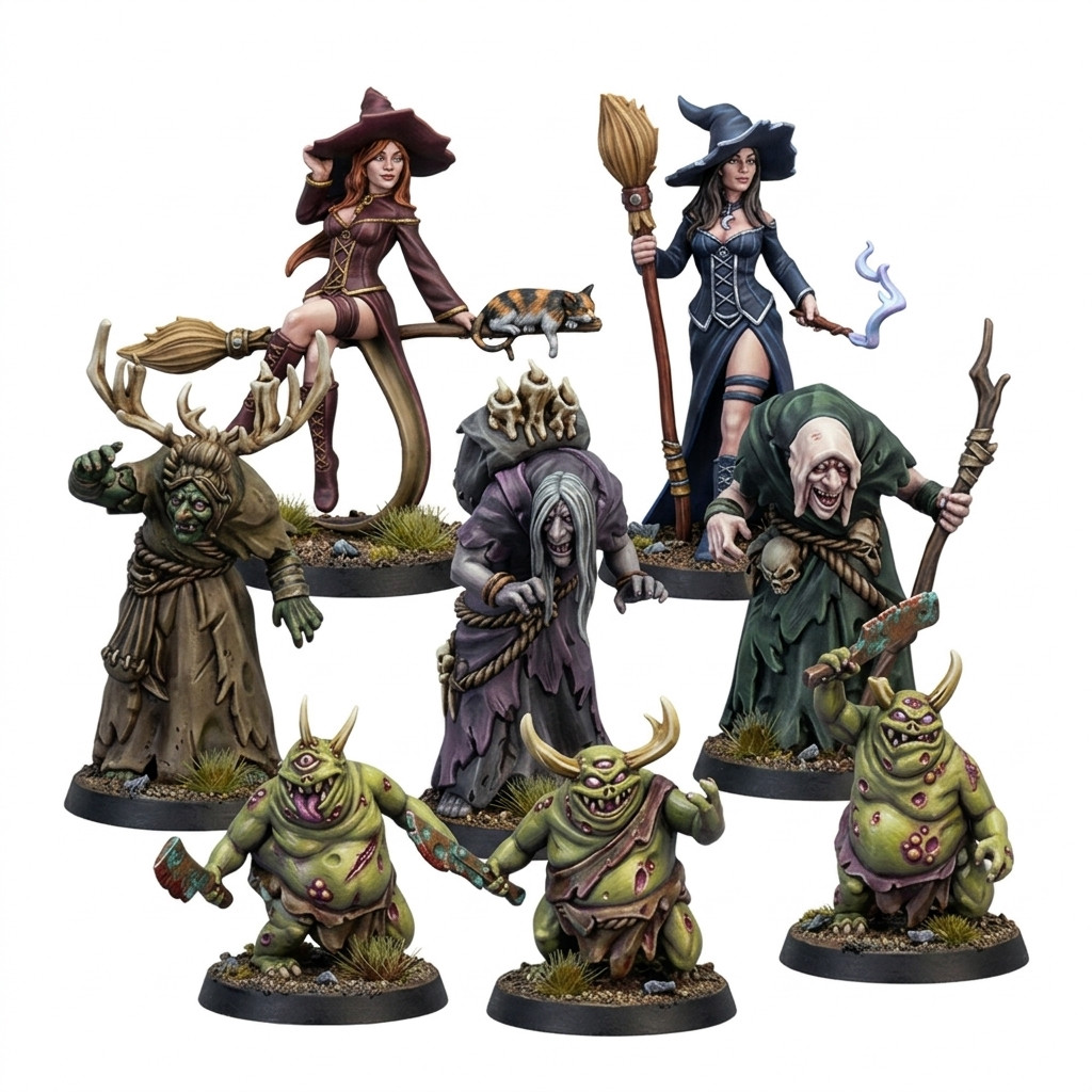 Witches & Little Monster Miniatures | Fantasy Miniature | Galaad Miniatures