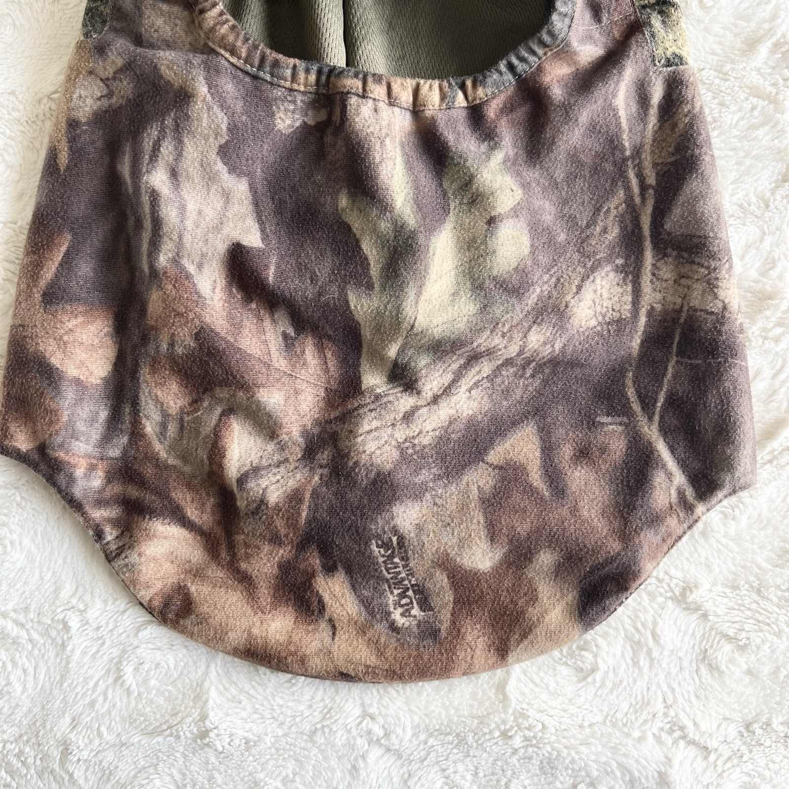 Vintage Cabelas Balaclava Ski Mask Adult OS Brown Camo Outdoor Timber Hunting