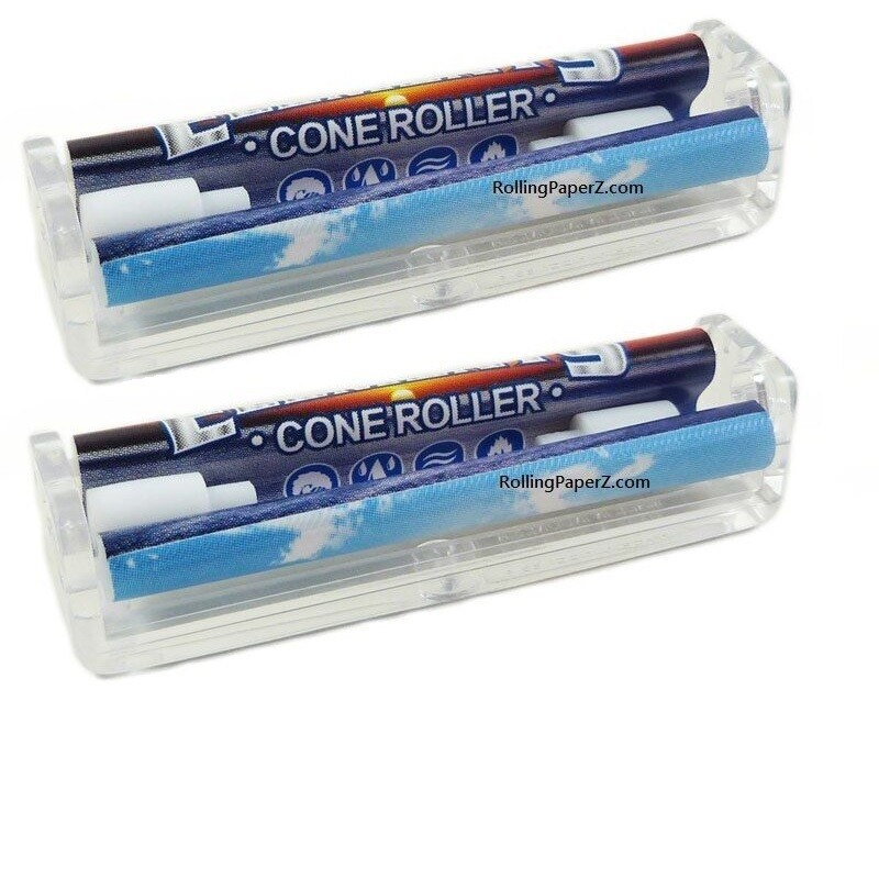 TWO Elements Rolling Papers CONE Roller Machine King Size 110mm w/instructions