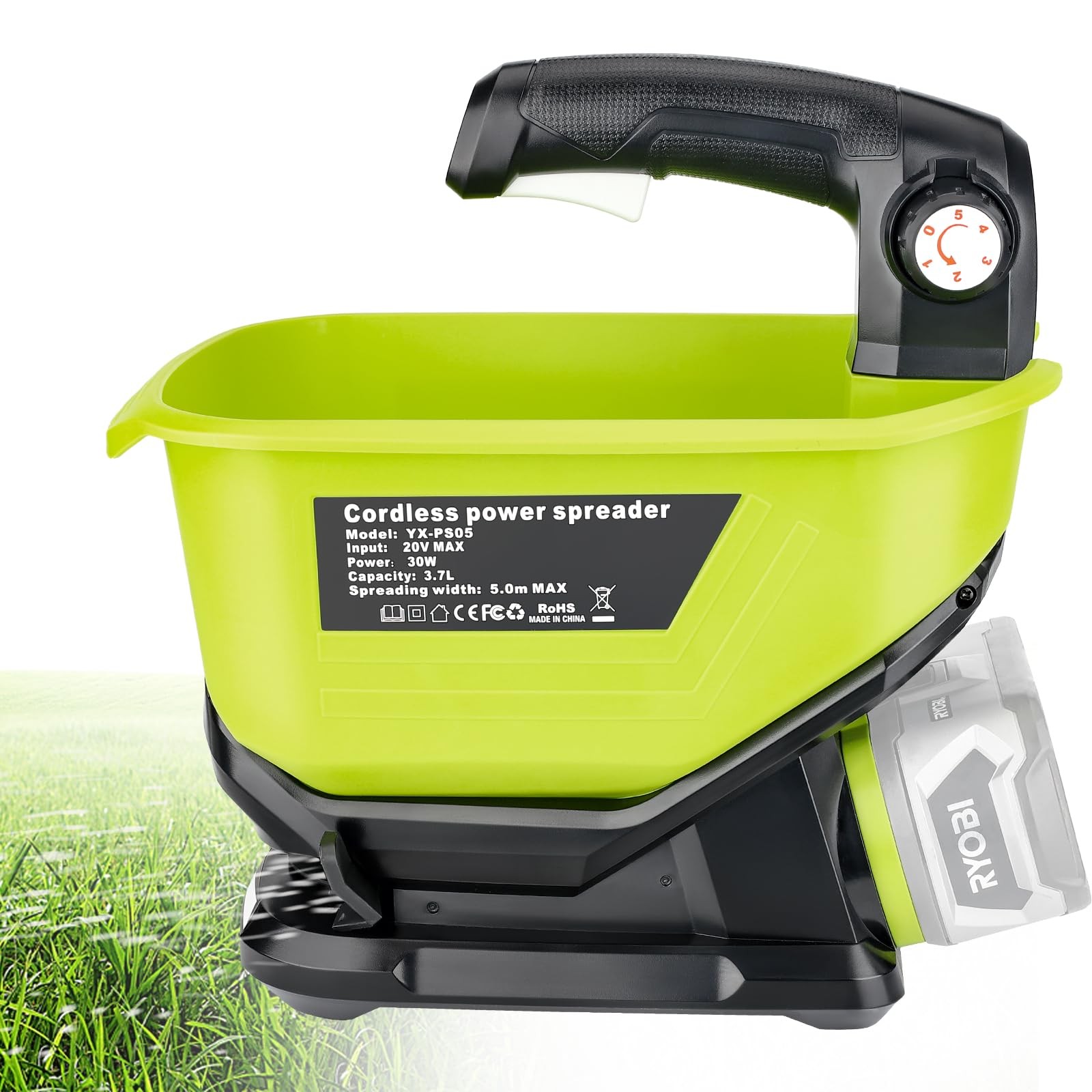 Handheld Power Spreader for Ryobi 18V Battery, Portable Electric Spreader for...