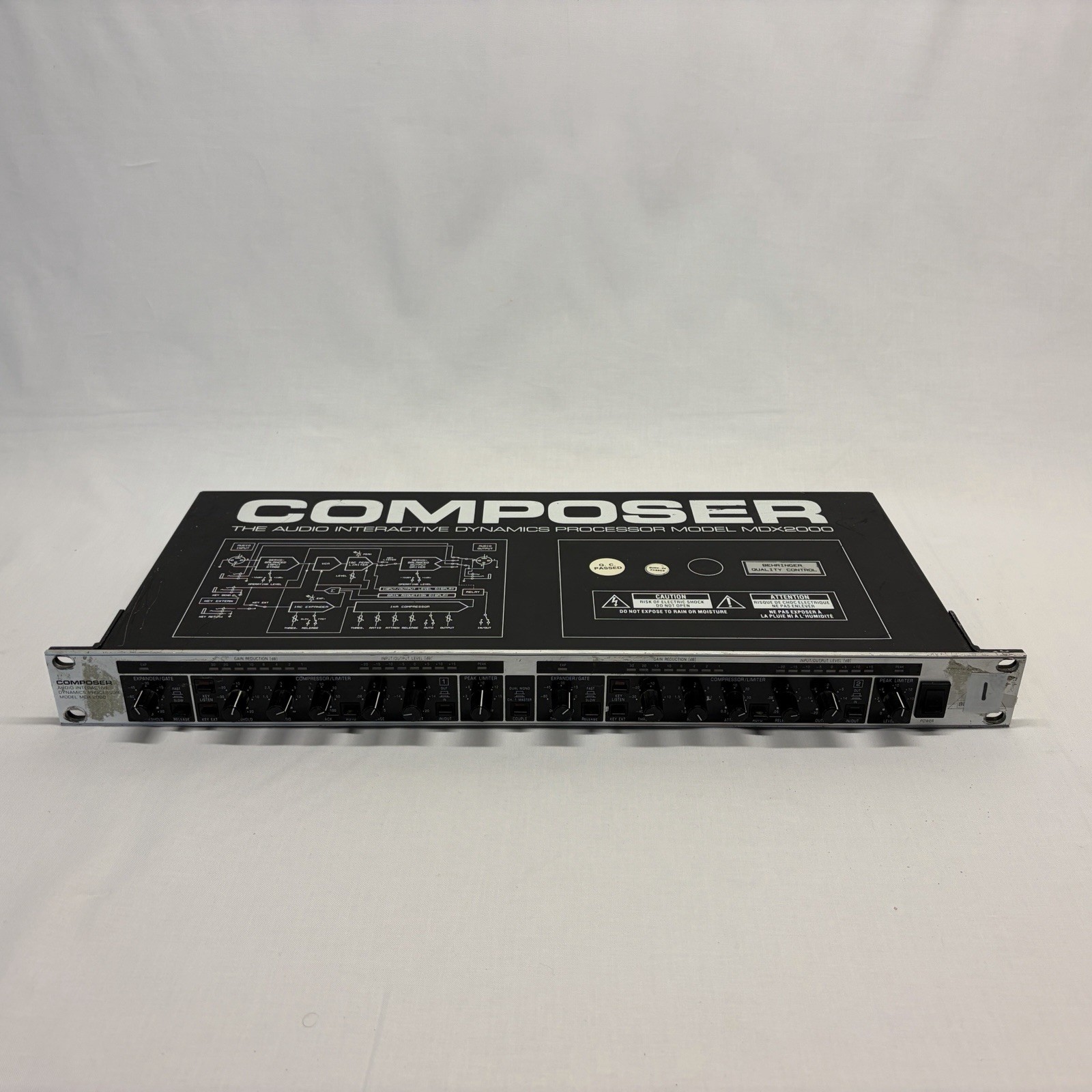 Behringer Composer MDX2000 Dual Channel Compressor Limiter Gate Rack UNTESTED