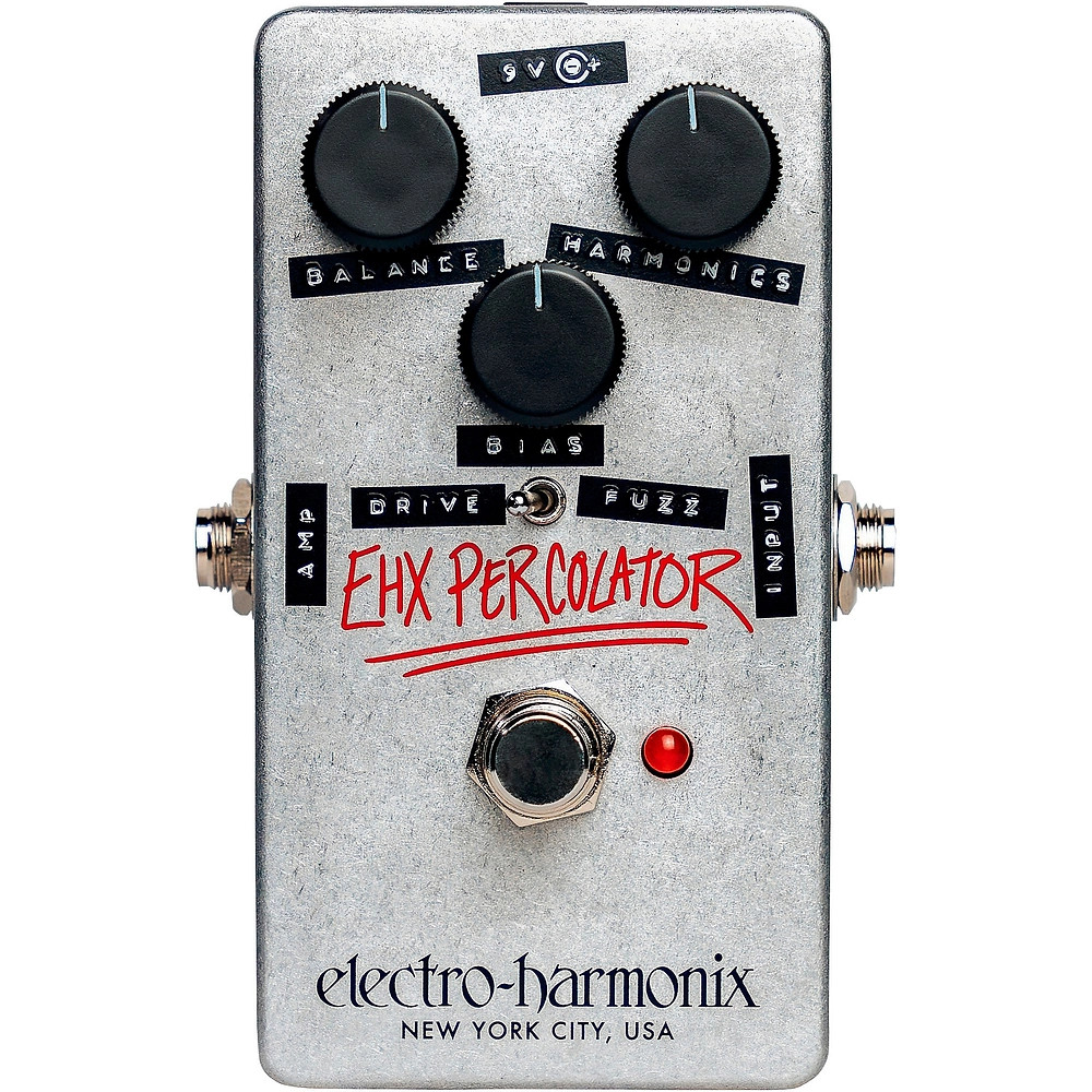 ElectroHarmonix Percolator Fuzz Guitar Effects Pedal  Silver
