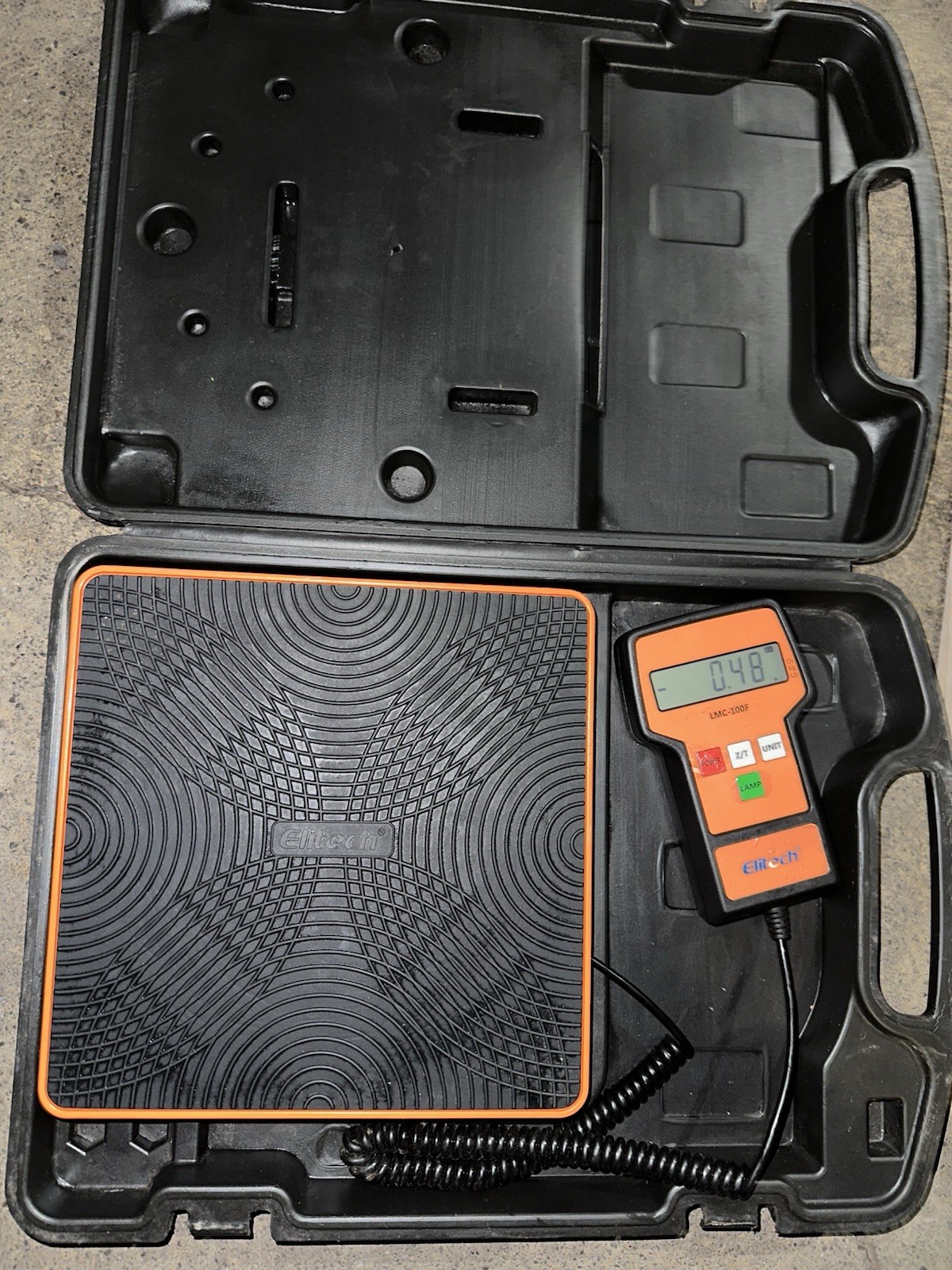 Elitech lmc-100f electronic digital refrigerant charging scale 220lb