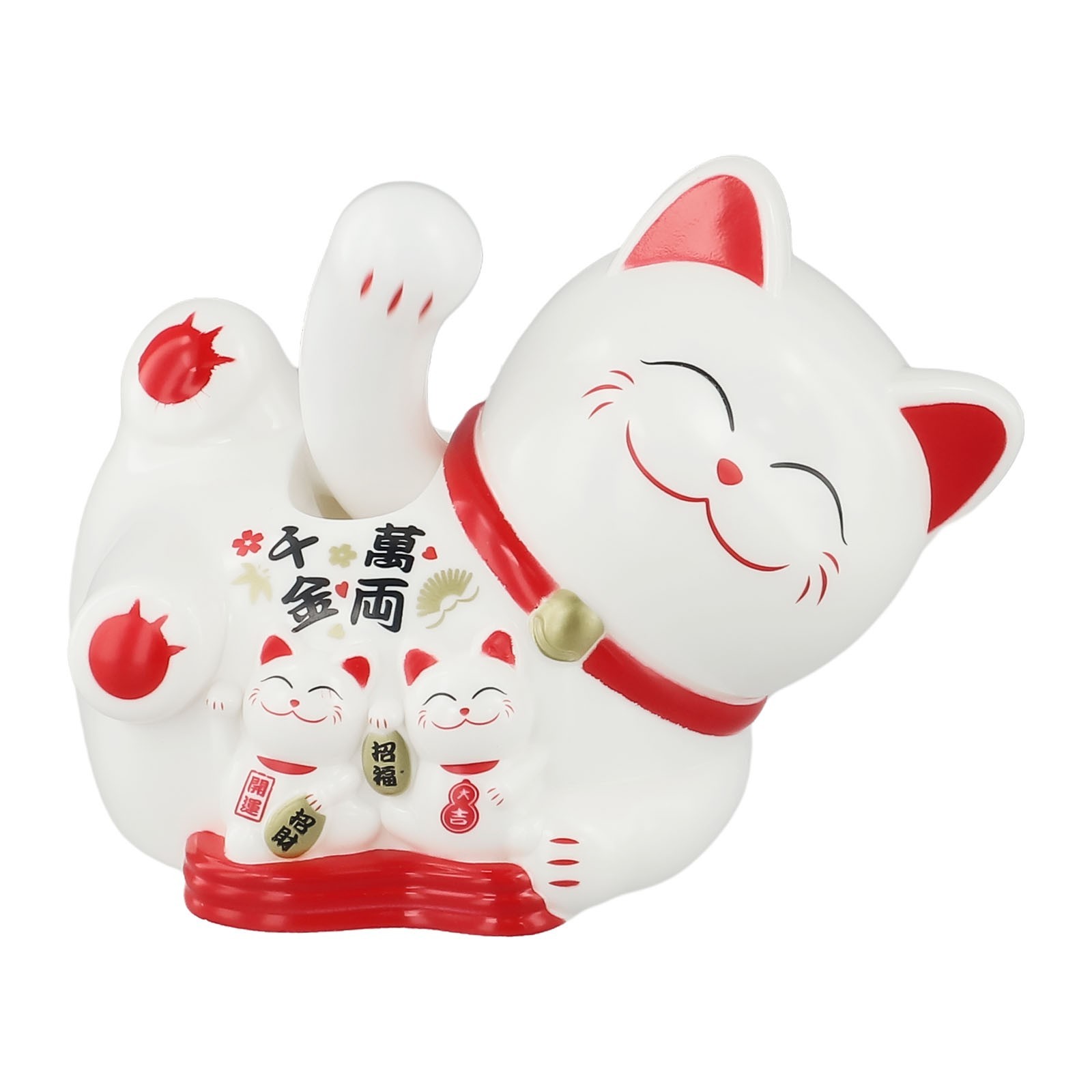 Solar Lucky Cat Waving Motion for Good Luck and Wealth No Batteries Required