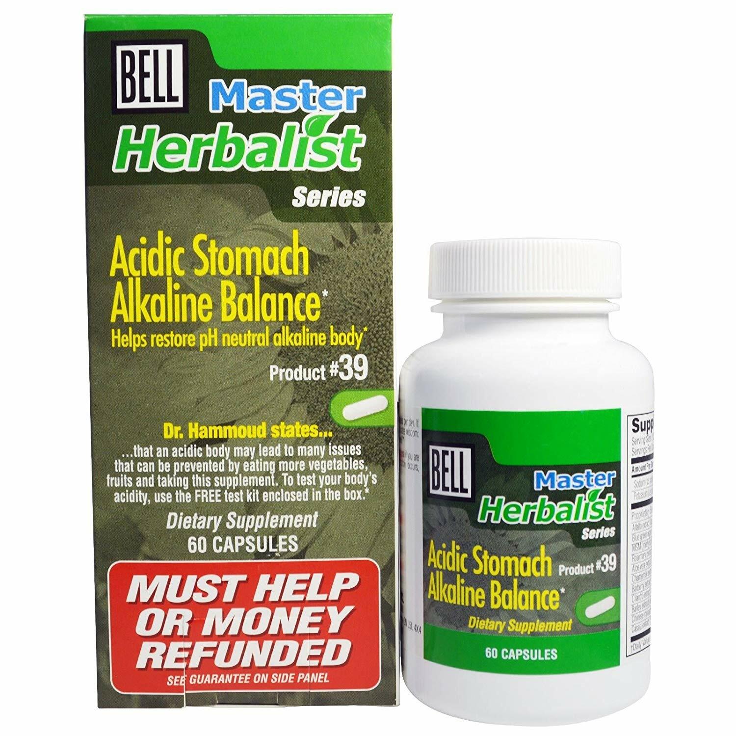 Bell Lifestyle Acidic Stomach Alkaline Balance, 60 Capsules