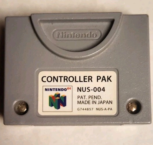 Nintendo 64 N64 Controller Pak Pack Memory Card Save OEM NUS-004 Official Retro