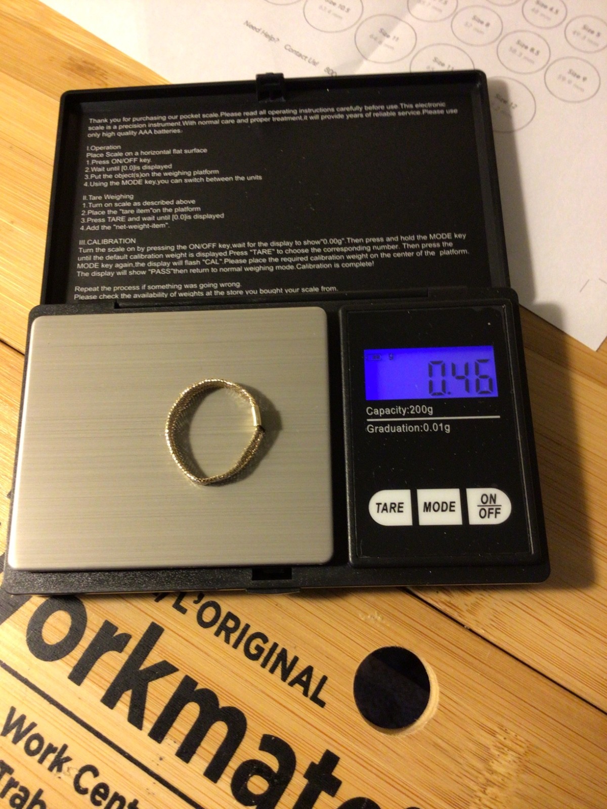 10k gold toe ring used condition