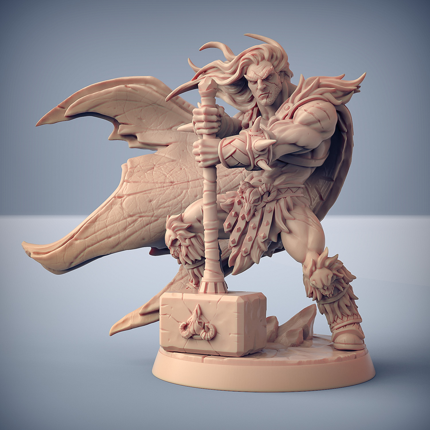 Dragonpeak Barbarians - Krommir Hammer | 32mm scale miniature | Artisan Guild