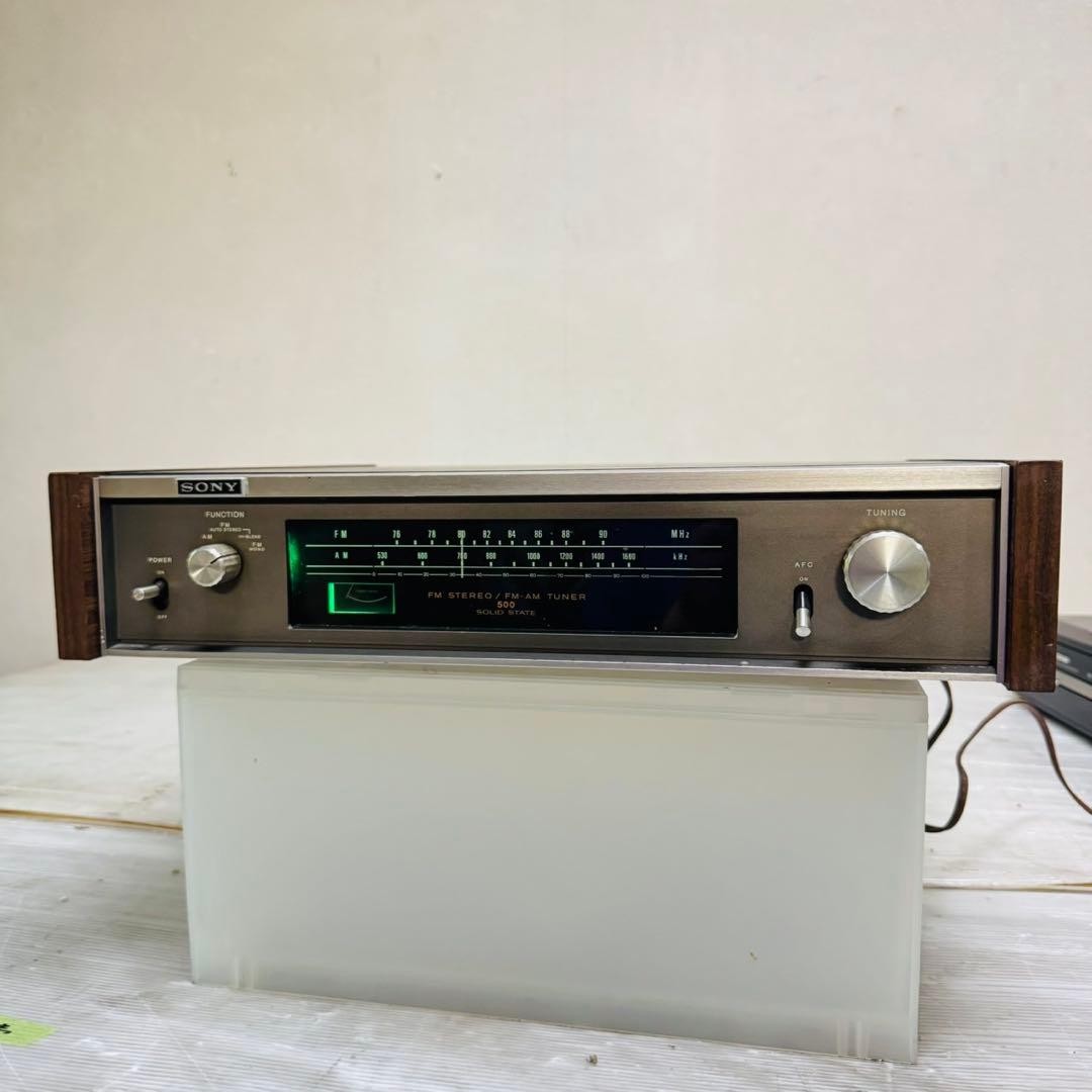 Sony ST-501 Vintage FM Stereo Tuner Wood Cabinet Tested Made in Japan Retro