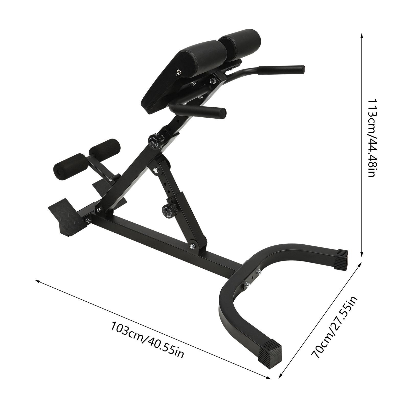 w/ Angle Height Adjust Roman Chair Back Extension Machine Multi-Functional Bench