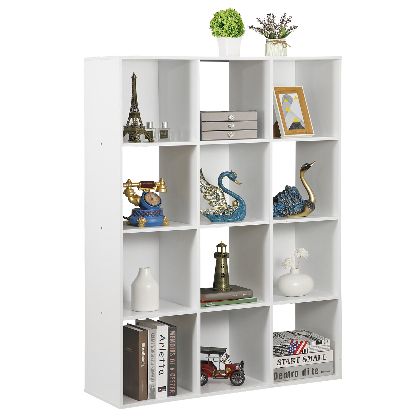 12 Cube Storage Organizer Bookcase Closet Storage for Home office Decor White