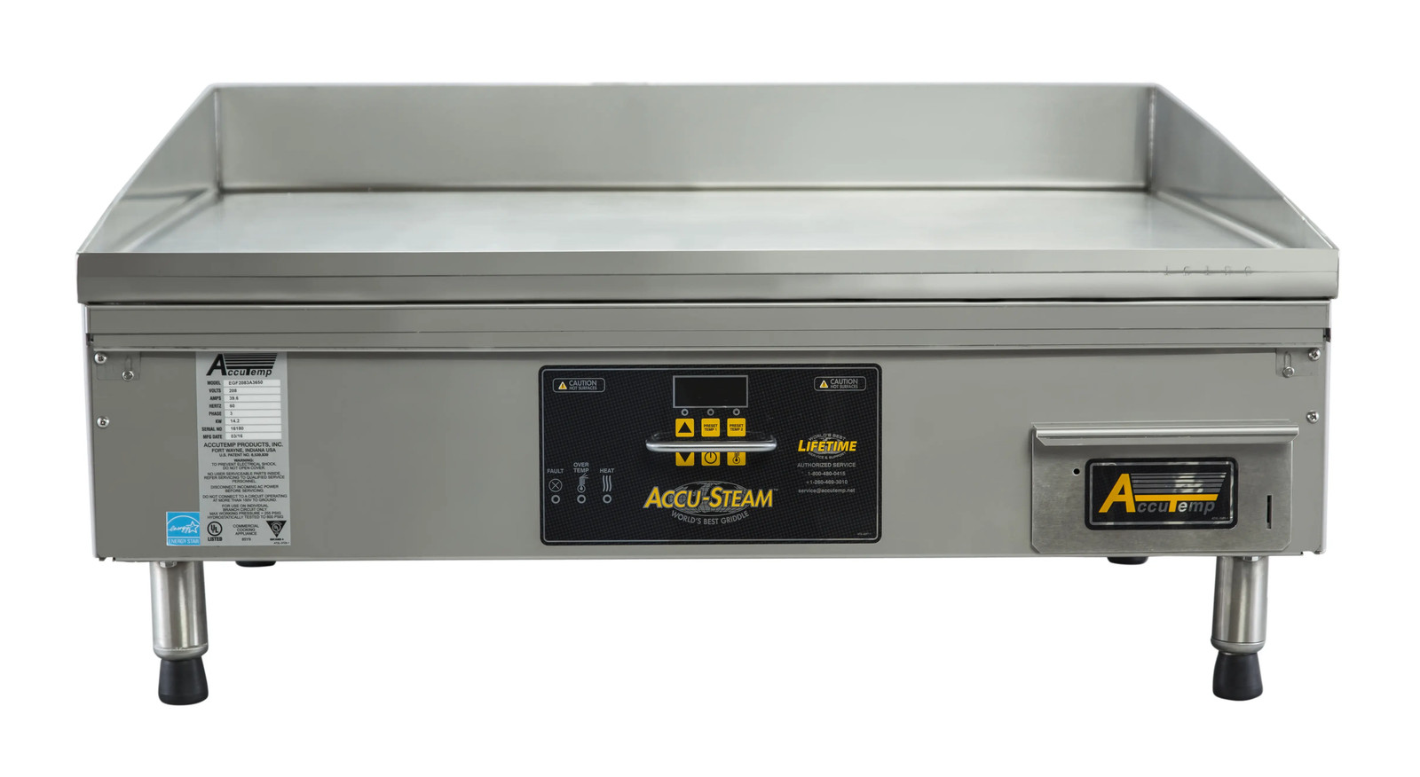 AccuTemp 36" Accu-Steam Electric Countertop Griddle 208/3 14.25kW