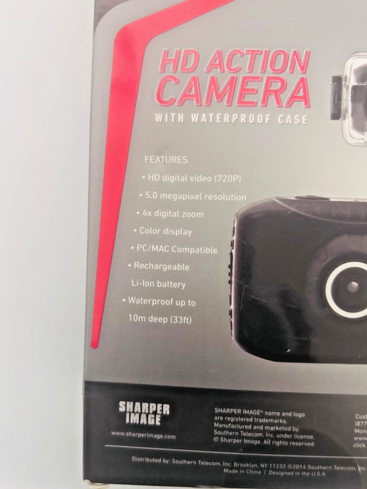Sharper Image HD Action Camera SVC355 with Waterproof Case PC/MAC - NEW