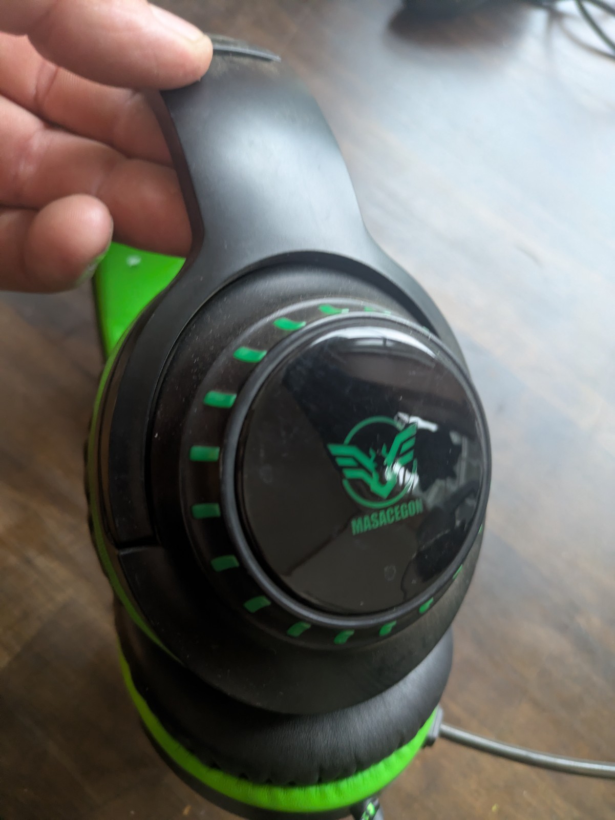 Masacegon Gaming Headset Switch,3.5mm Over Ear Headphones Noise Canceling