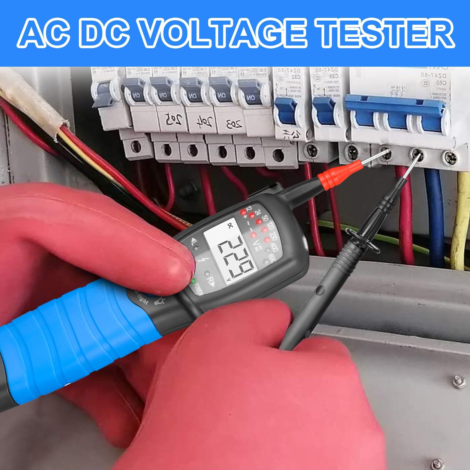 Voltage Continuity Tester 3-phase Voltage Phase Rotation 12-690V Circuit Tester