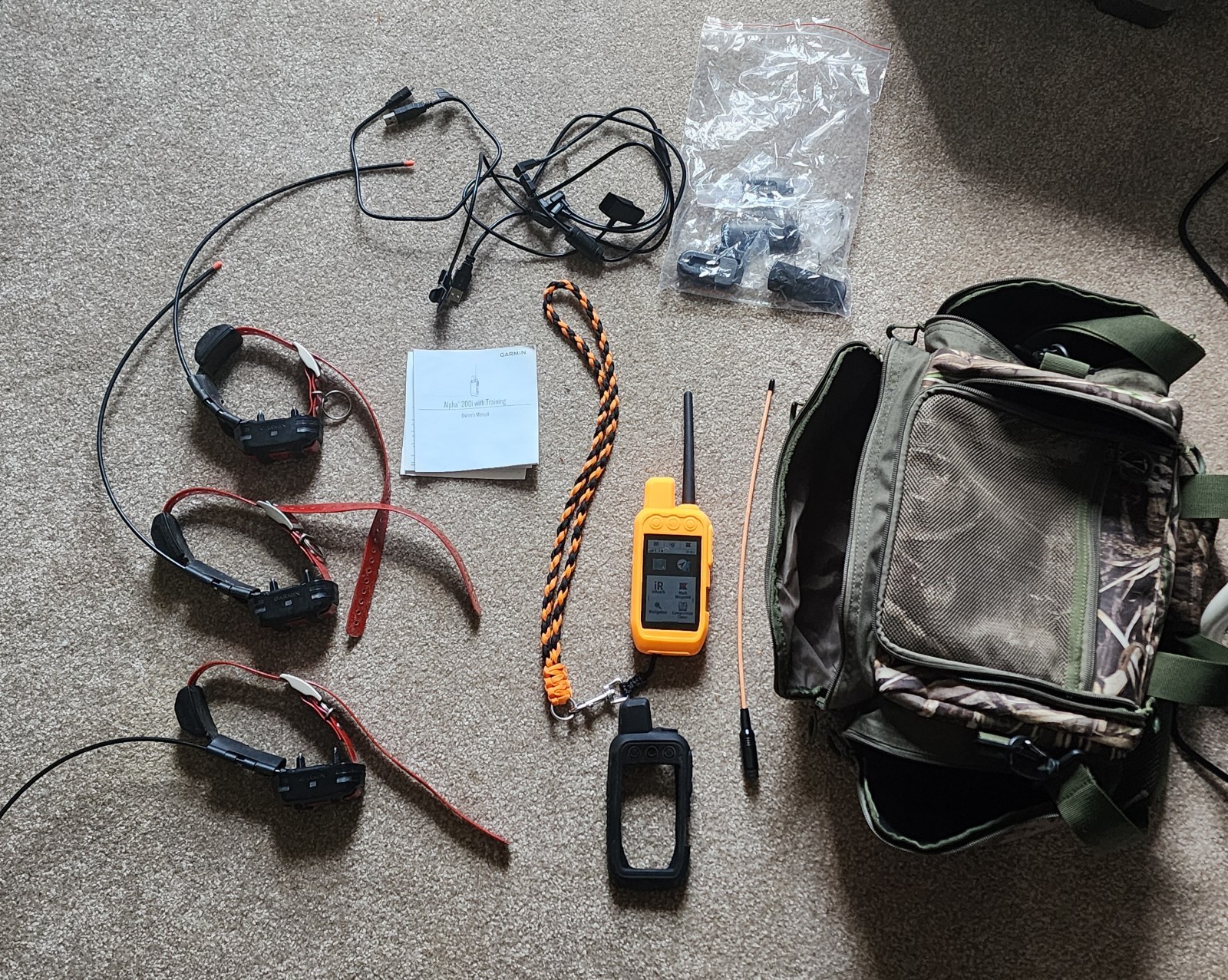 Garmin Alpha 200i w/ 3 TT15 Mini Collars (*READ DESCRPTN*) w/ SC Map Card Bundle