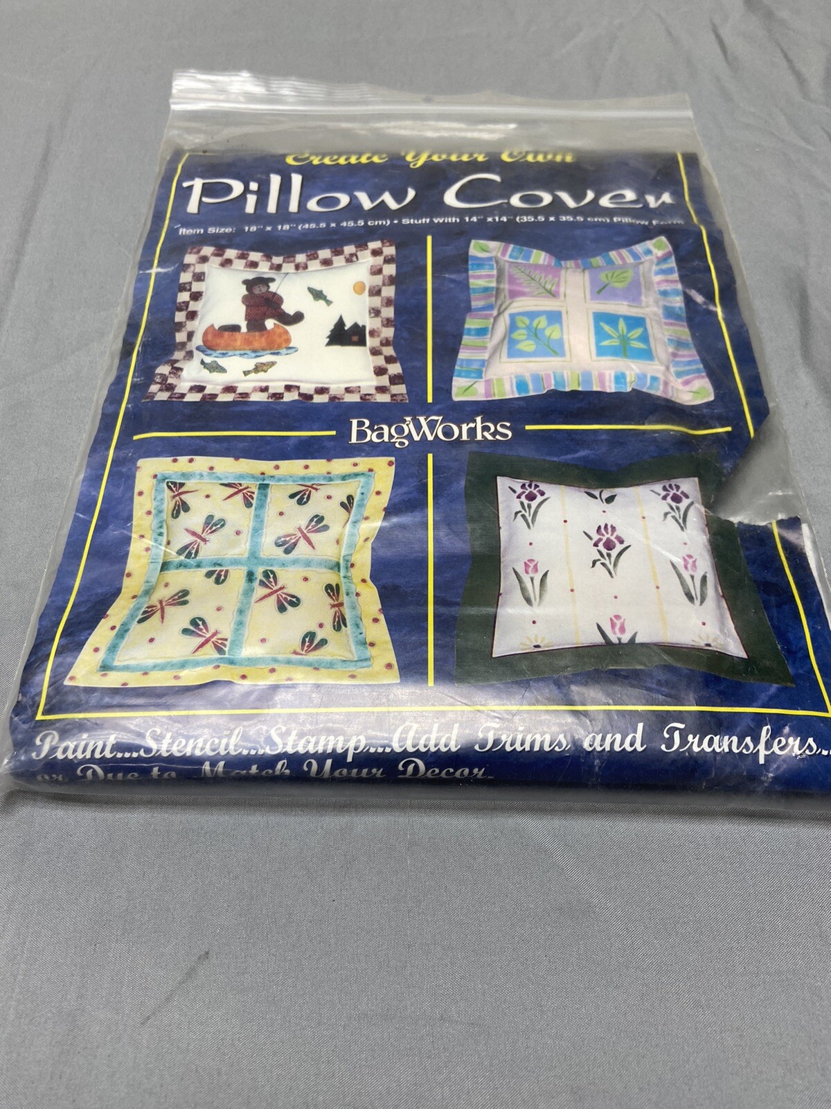 Pillow Cover Design Your Own Blank For Crafts Cotton Twill 18x18 Bagworks New
