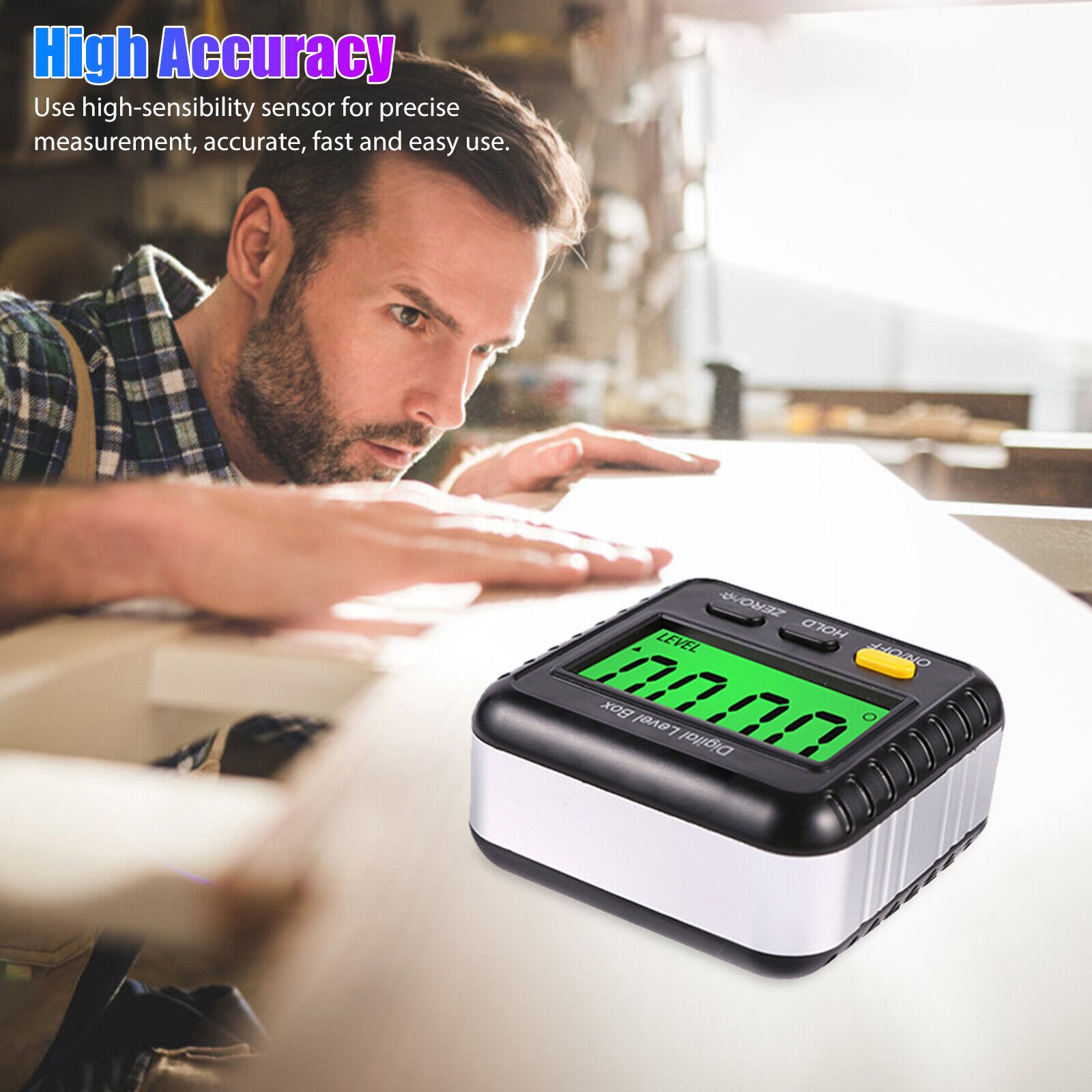1 PC 4*90° Magnetic Digital Level Box LCD Angle Finder Protractor Inclinometer