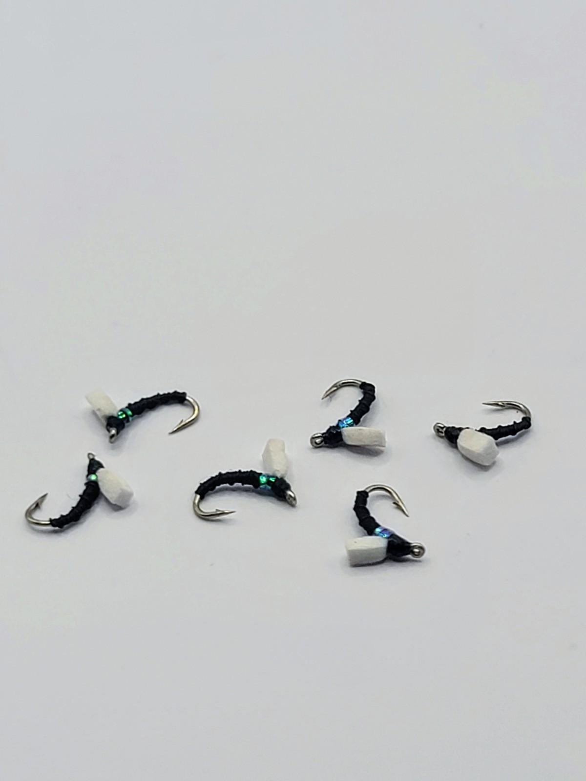 Black Foam Wing Zebra Midge Emerger Trout Flies Size #20