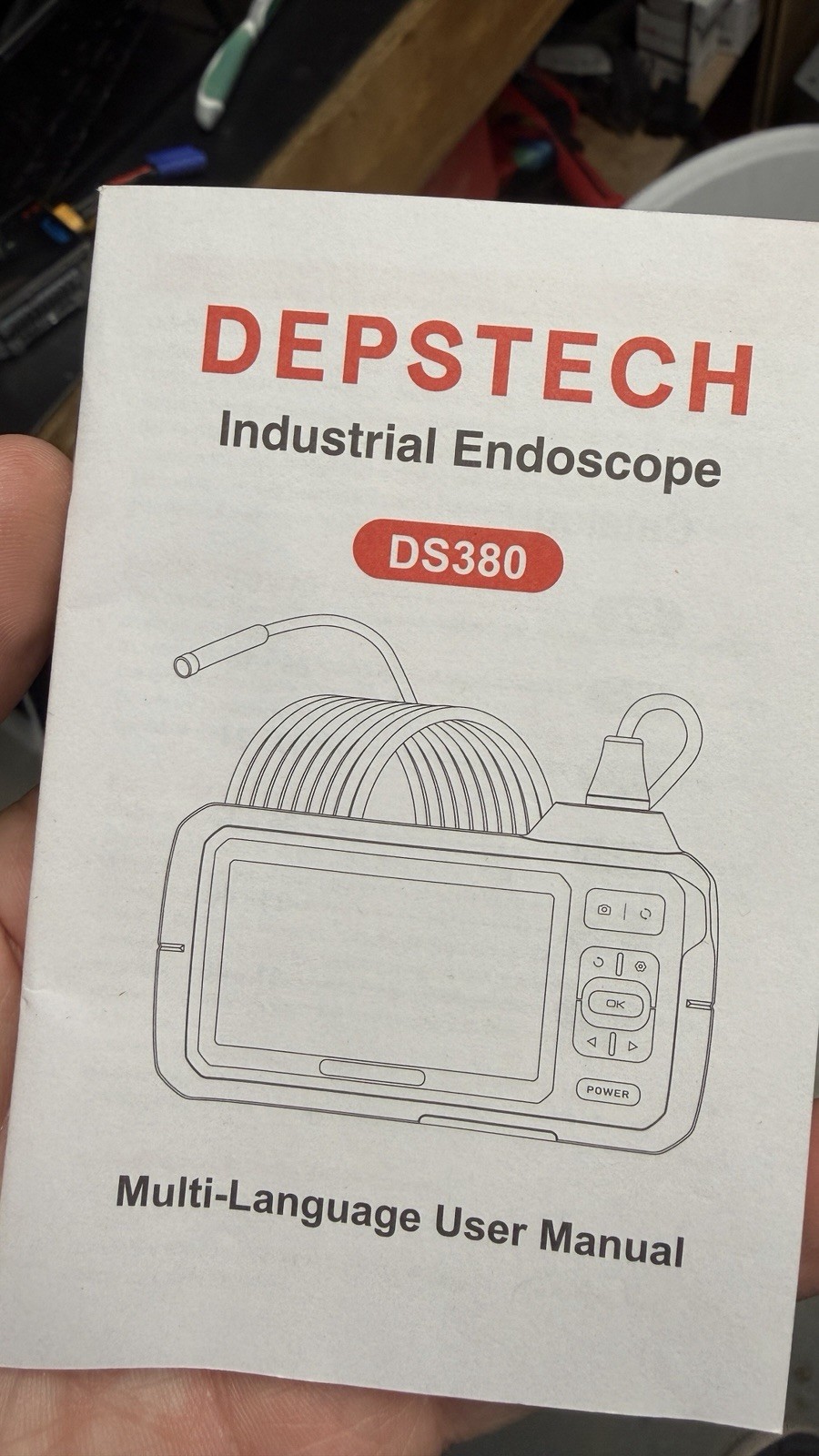 DEPSTECH DP380 Dual-Lens Borescope Inspection Camera (4.3" Screen)