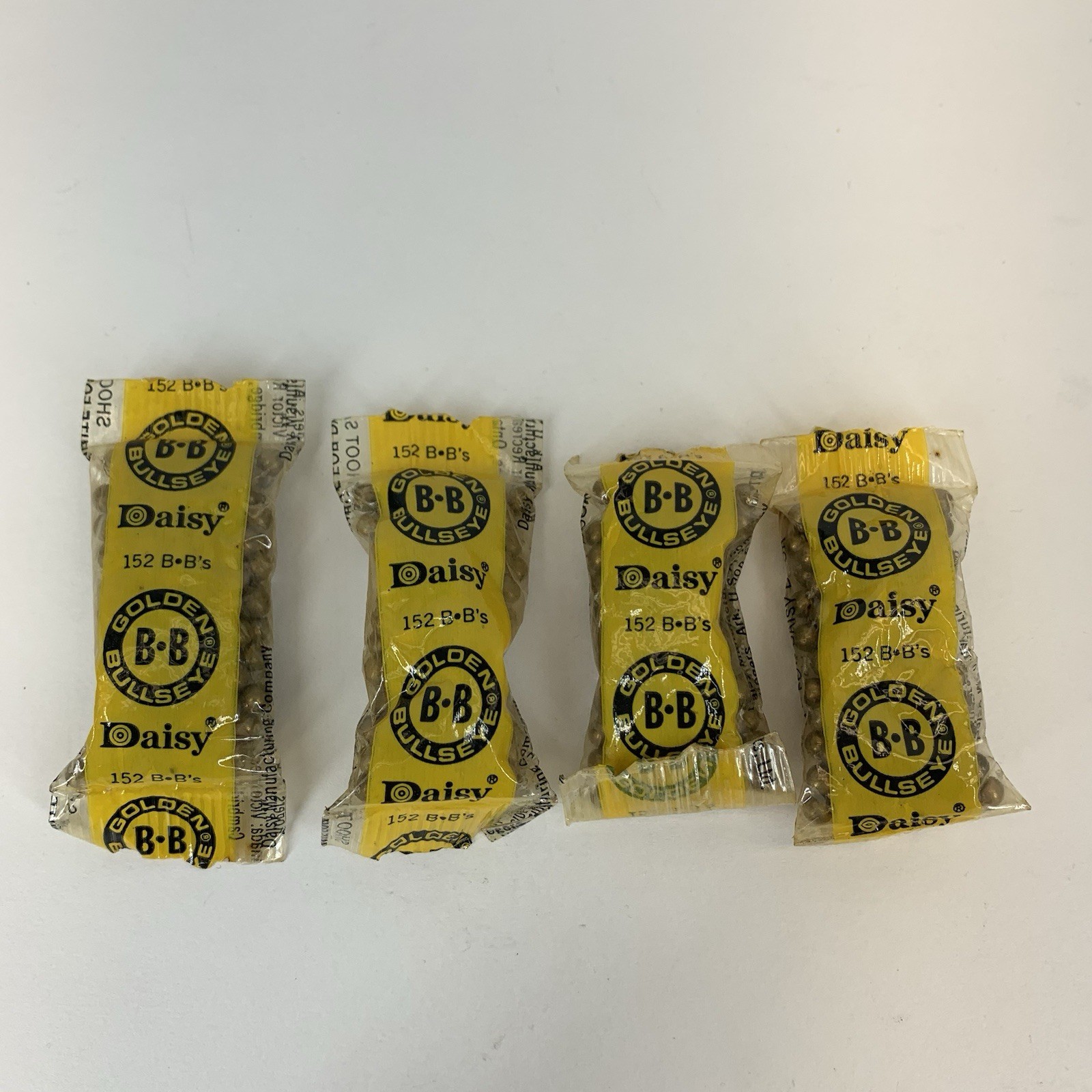 Daisy BB's Golden Bullseye 4 Sealed Packs of 152 Copper Plated Steel BBs Vintage
