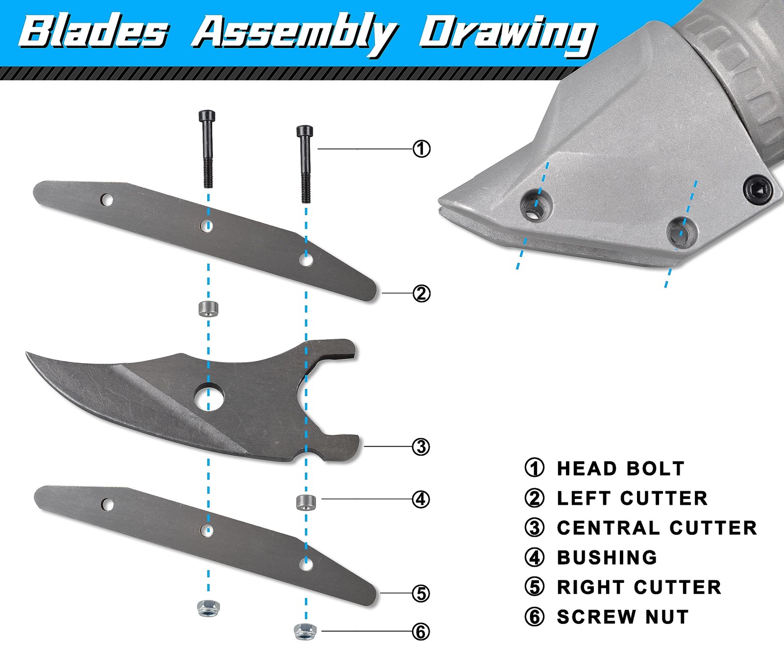 Wild Edge Fiber Cement Shear Replacement Parts, Blade